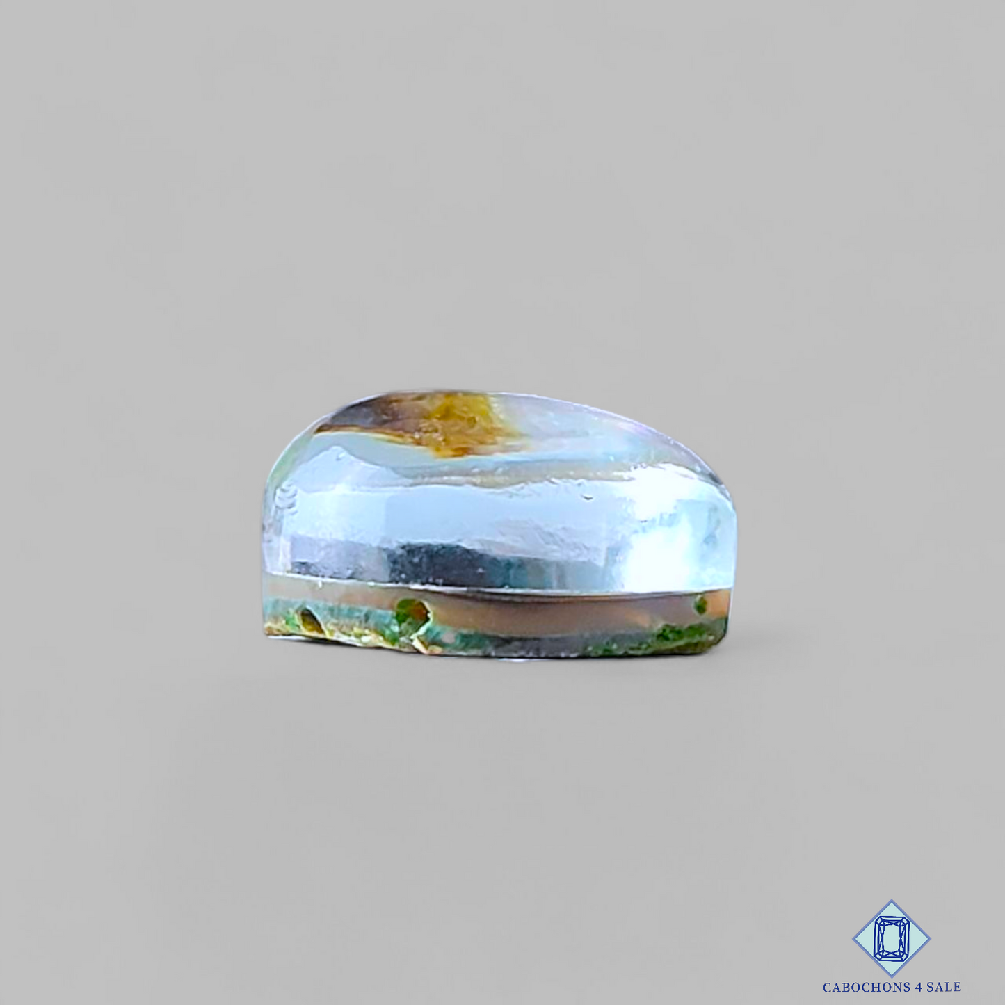 Abalone Shell + Crystal Quartz Doublets