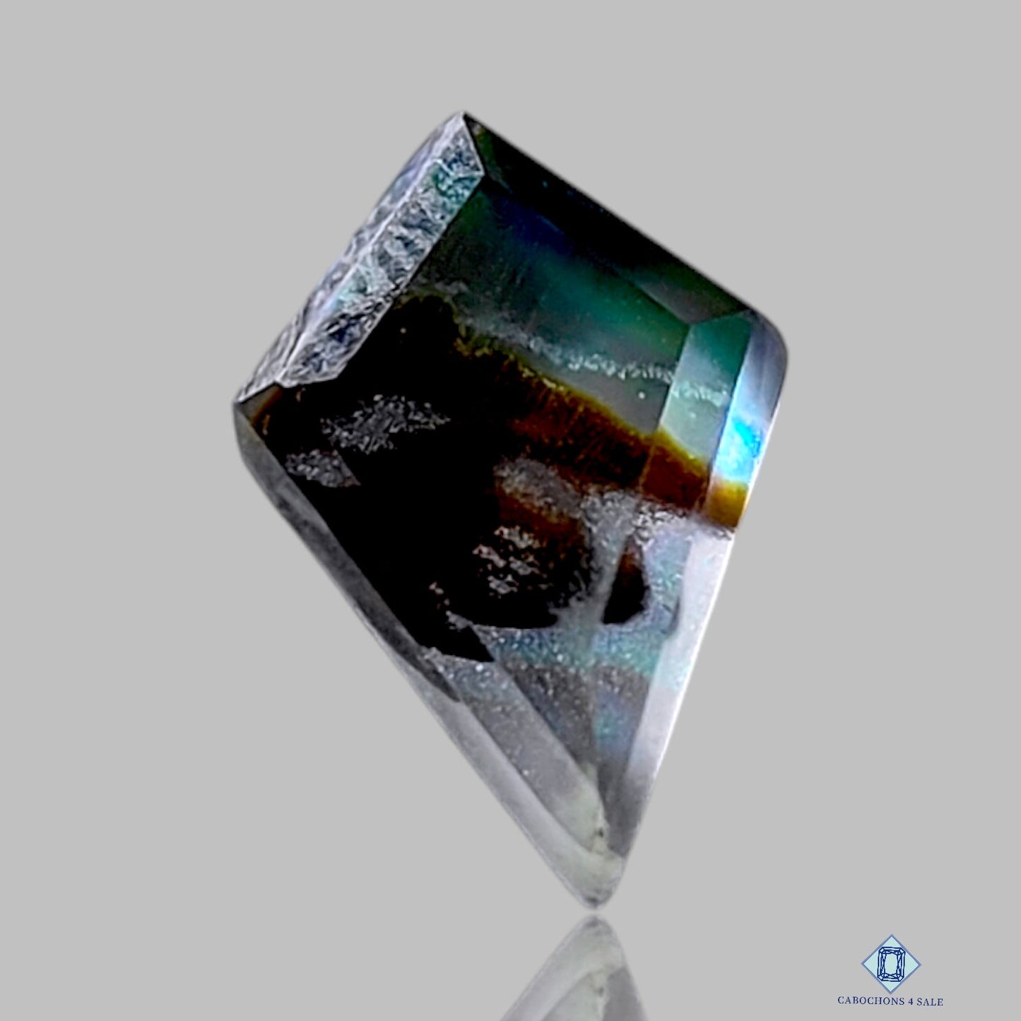 Doblete de concha de abulón + cuarzo cristalino Dobletes de cometa