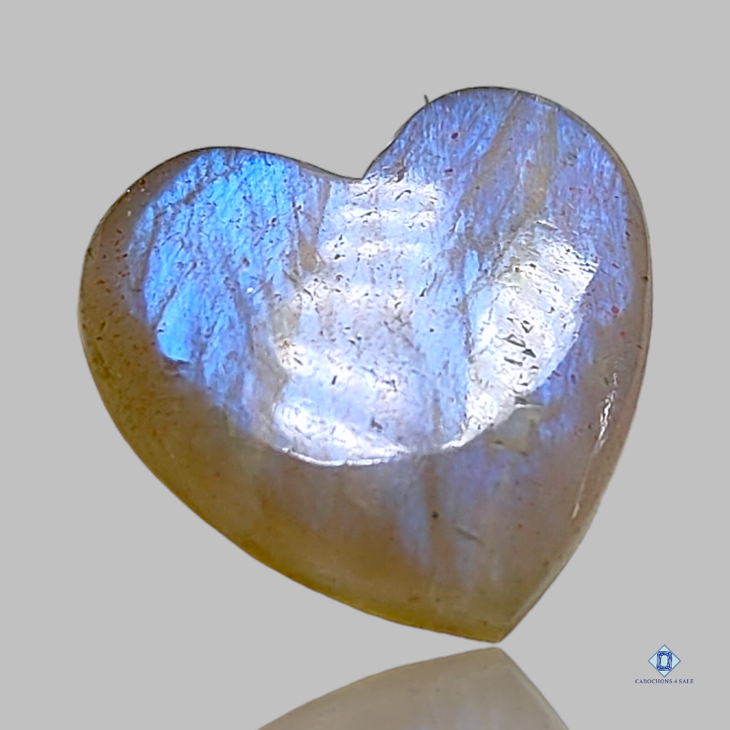 African Moonstone Heart Carvings