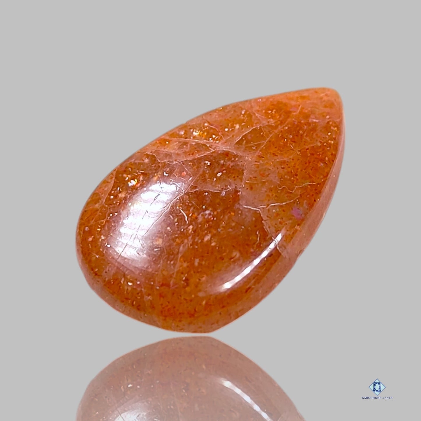 Cabujones de pera de piedra solar africana