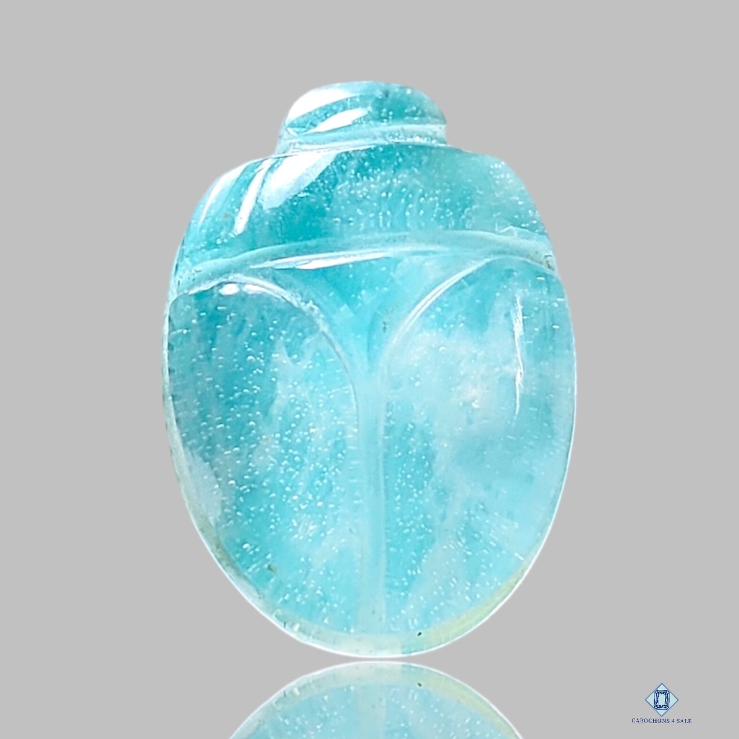 Amazonite + Crystal Quartz Doublets Fancy Carvings