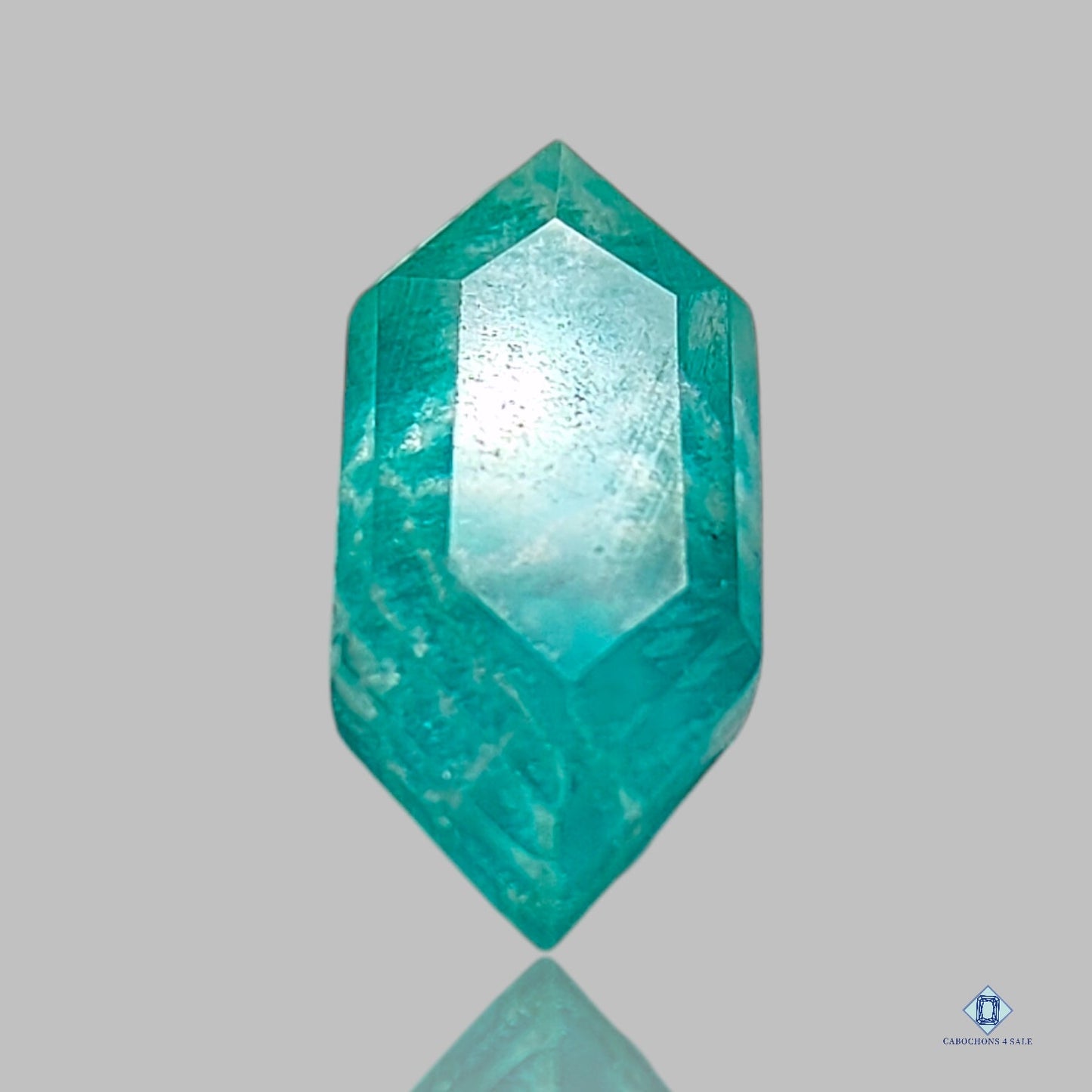 Amazonite + Crystal Quartz Doublets Hexagon Doublets
