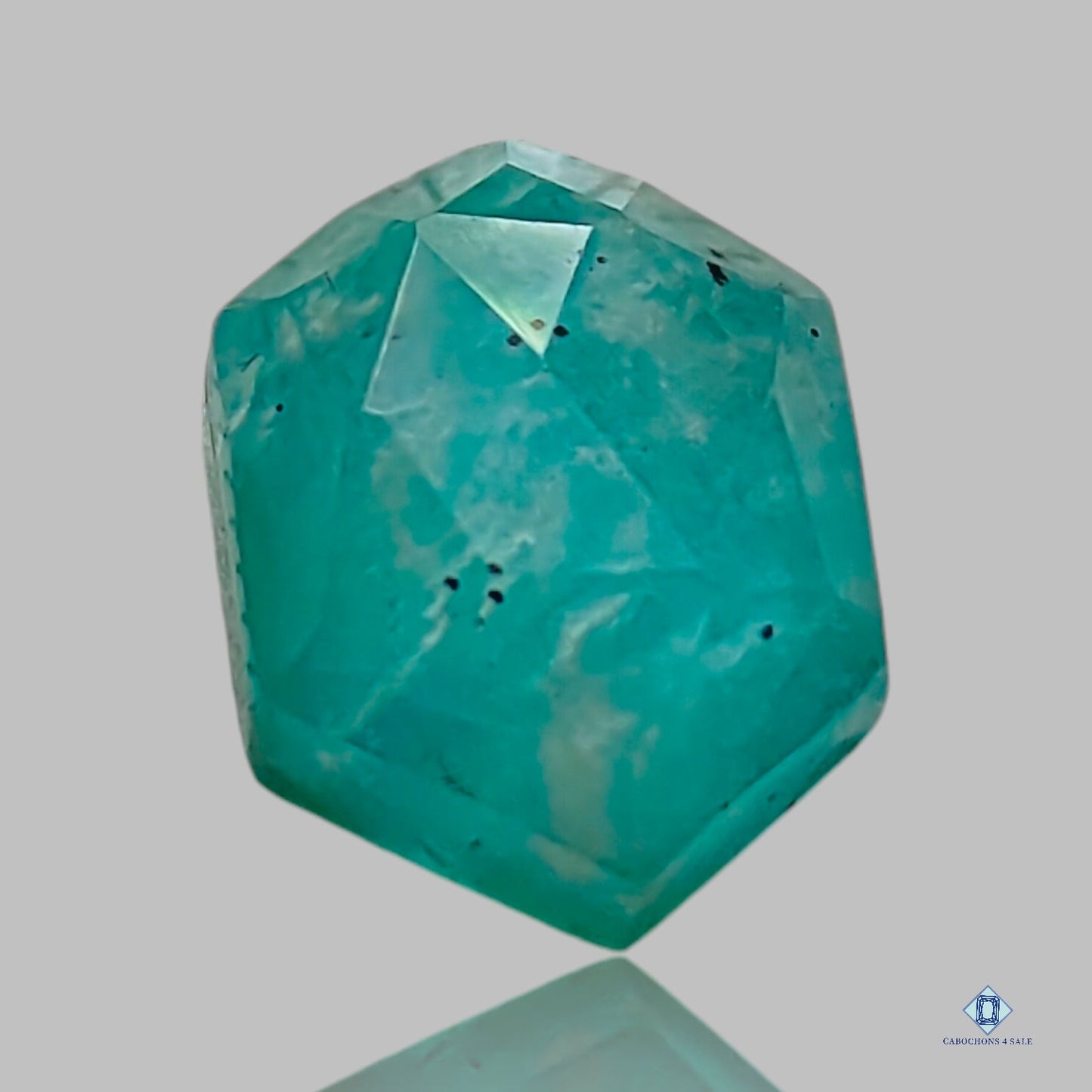 Amazonite + Crystal Quartz Doublets Hexagon Doublets