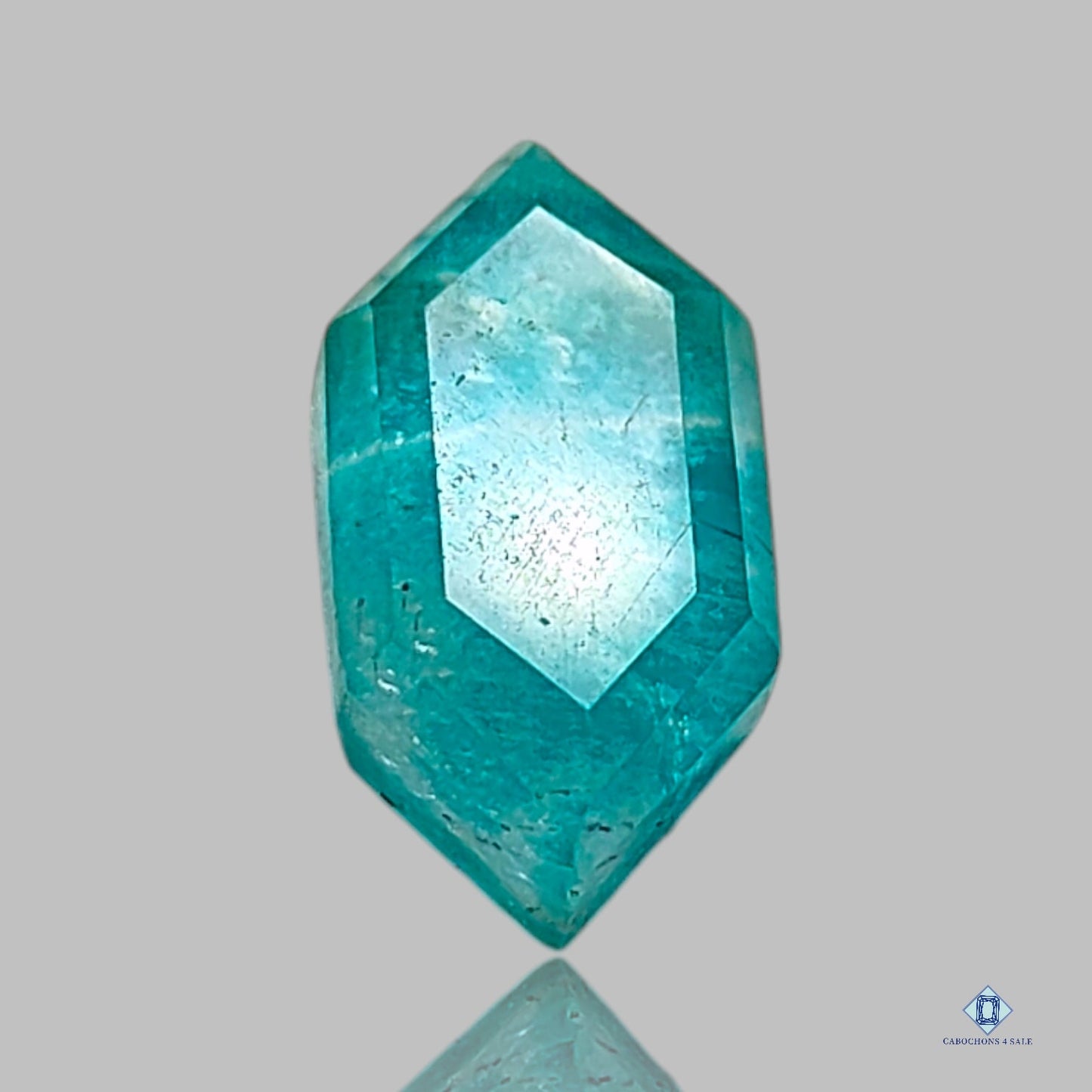 Amazonite + Crystal Quartz Doublets Hexagon Doublets