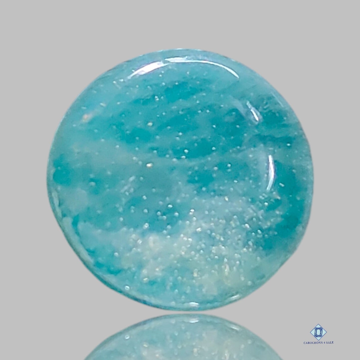 Amazonite + Crystal Quartz Doublets Round Doublets