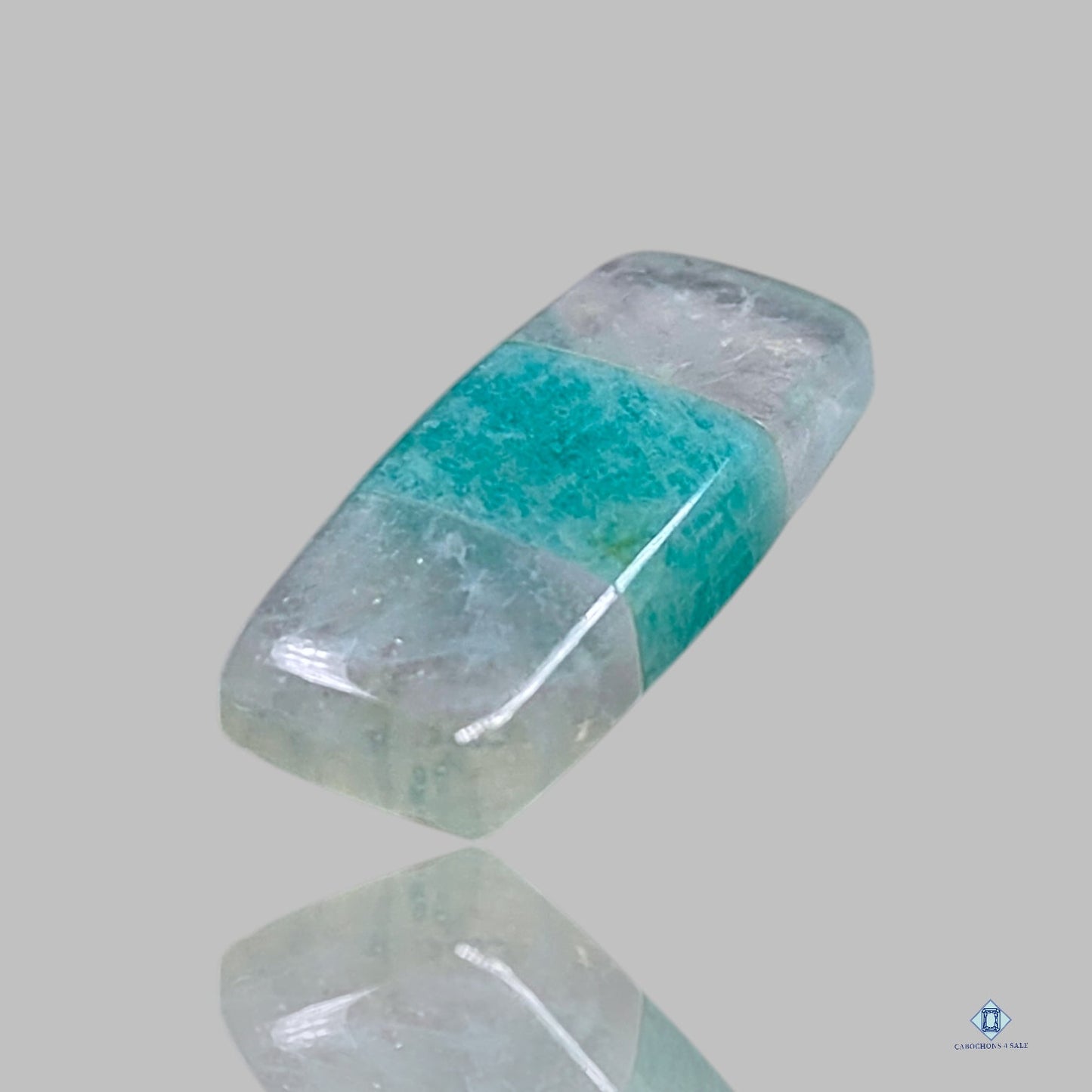 Amazonite+ Moonstone Doublet Rectangle Doublets