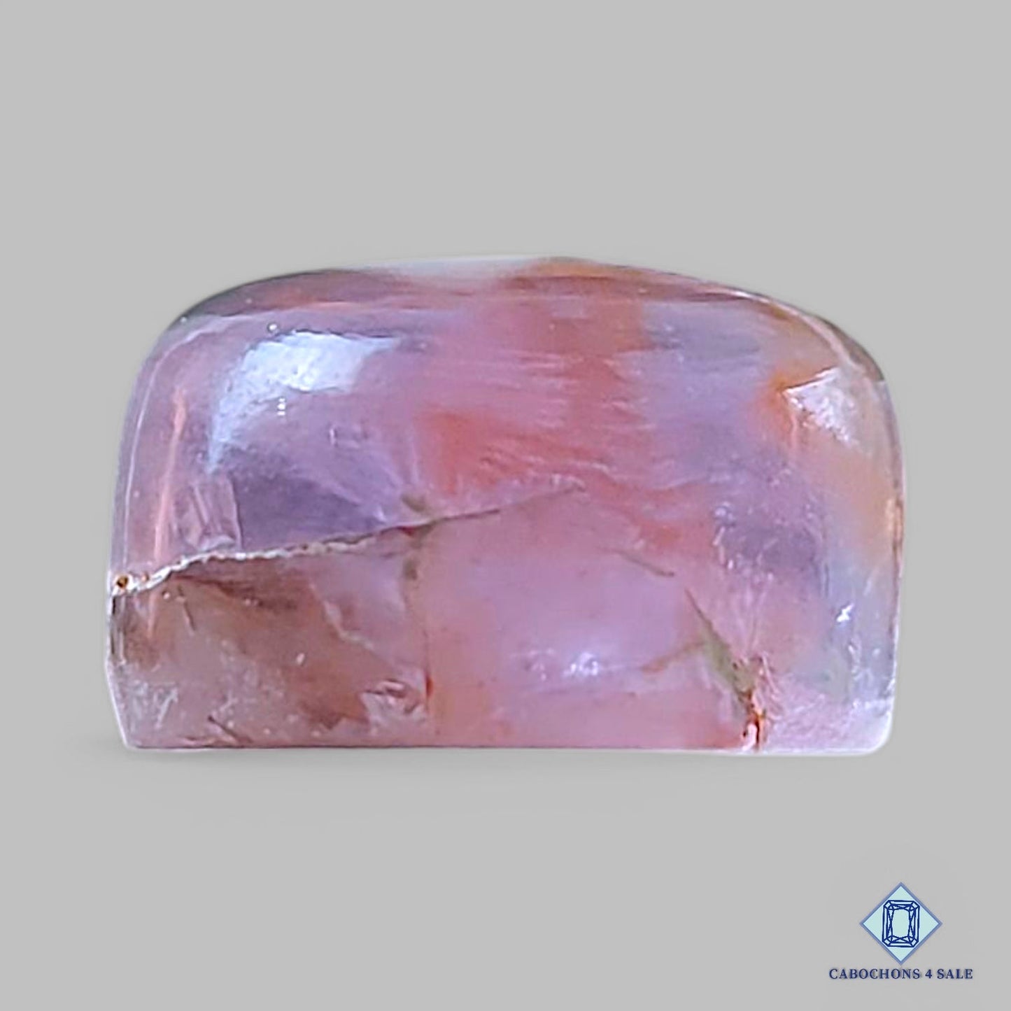 Natural Amethyst with Hematite Inclusions Gemstone Oval Cabochons 27*17*11mm from Brazil available for sale