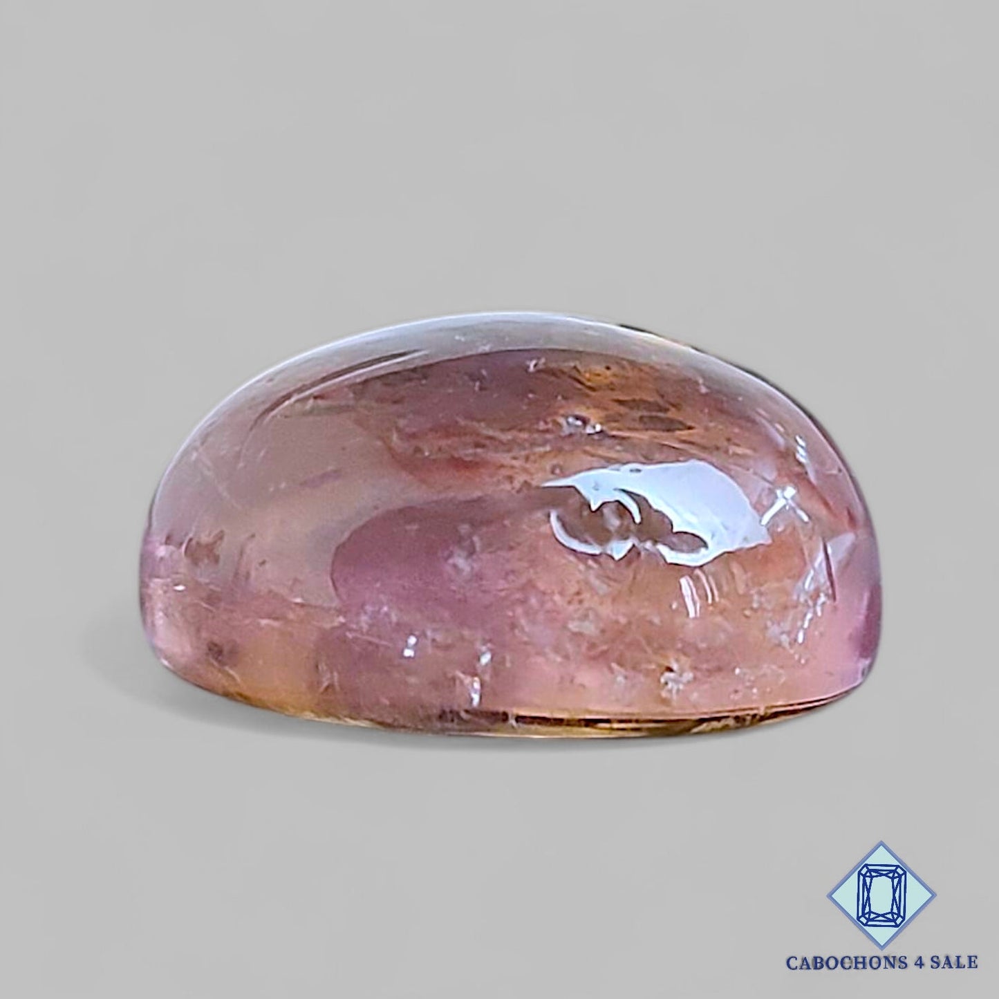 Natural Ametrine Gemstone Round Cabochons 17*9mm From Bolivia available for sale