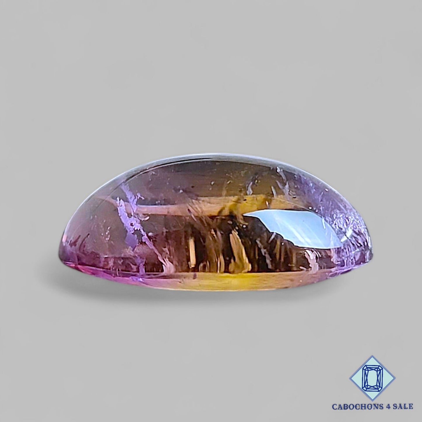 Cabujones ovalados de piedra preciosa ametrina natural de 21 x 14 x 9 mm de Bolivia disponibles para la venta