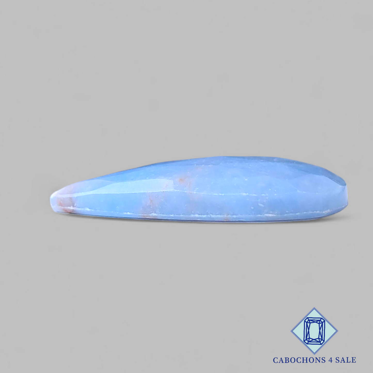 Angelite Pear Rose Cut 34*25*6mm