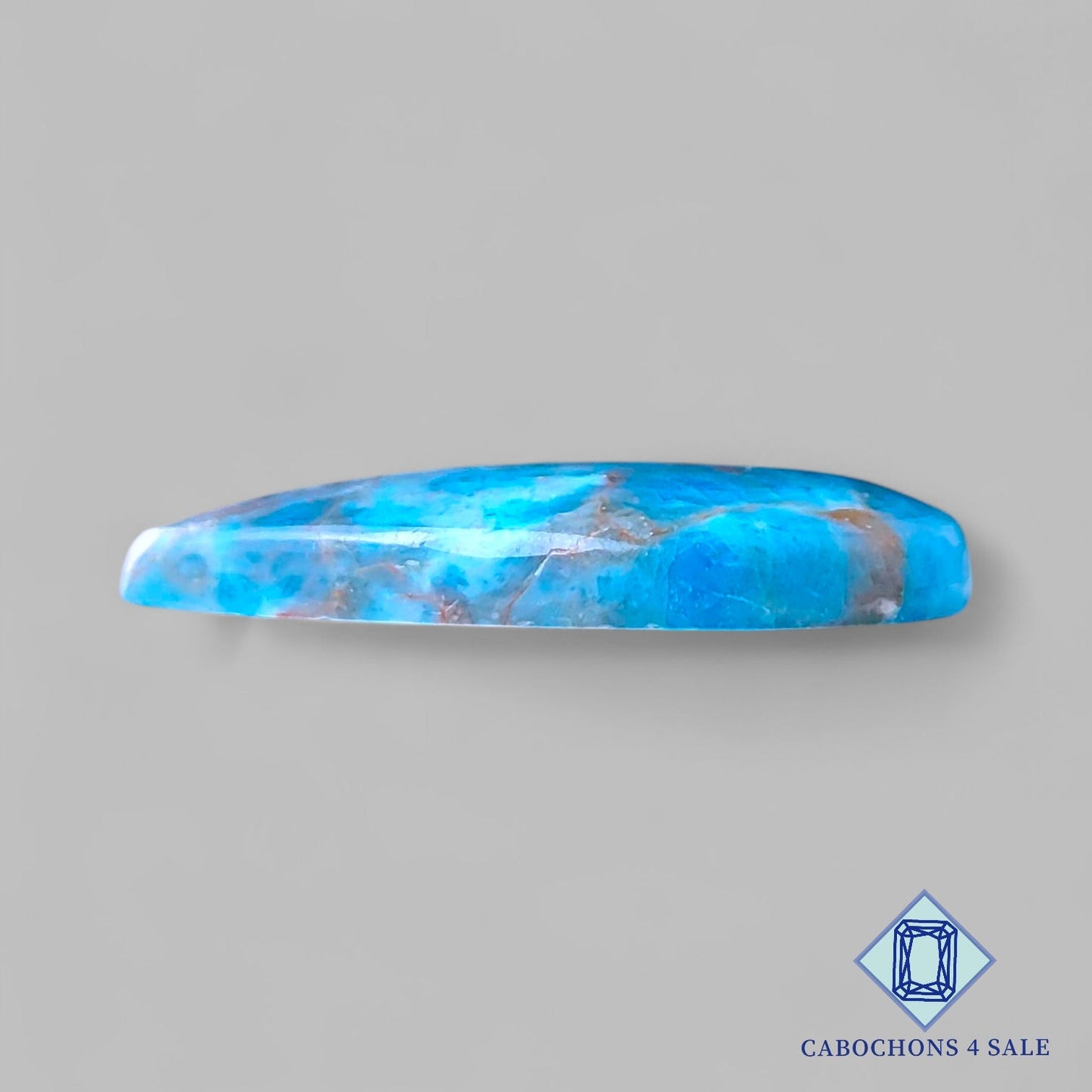 Natural Apatite Gemstone Pear Cabochons 34*30*6mm from Brazil available for sale