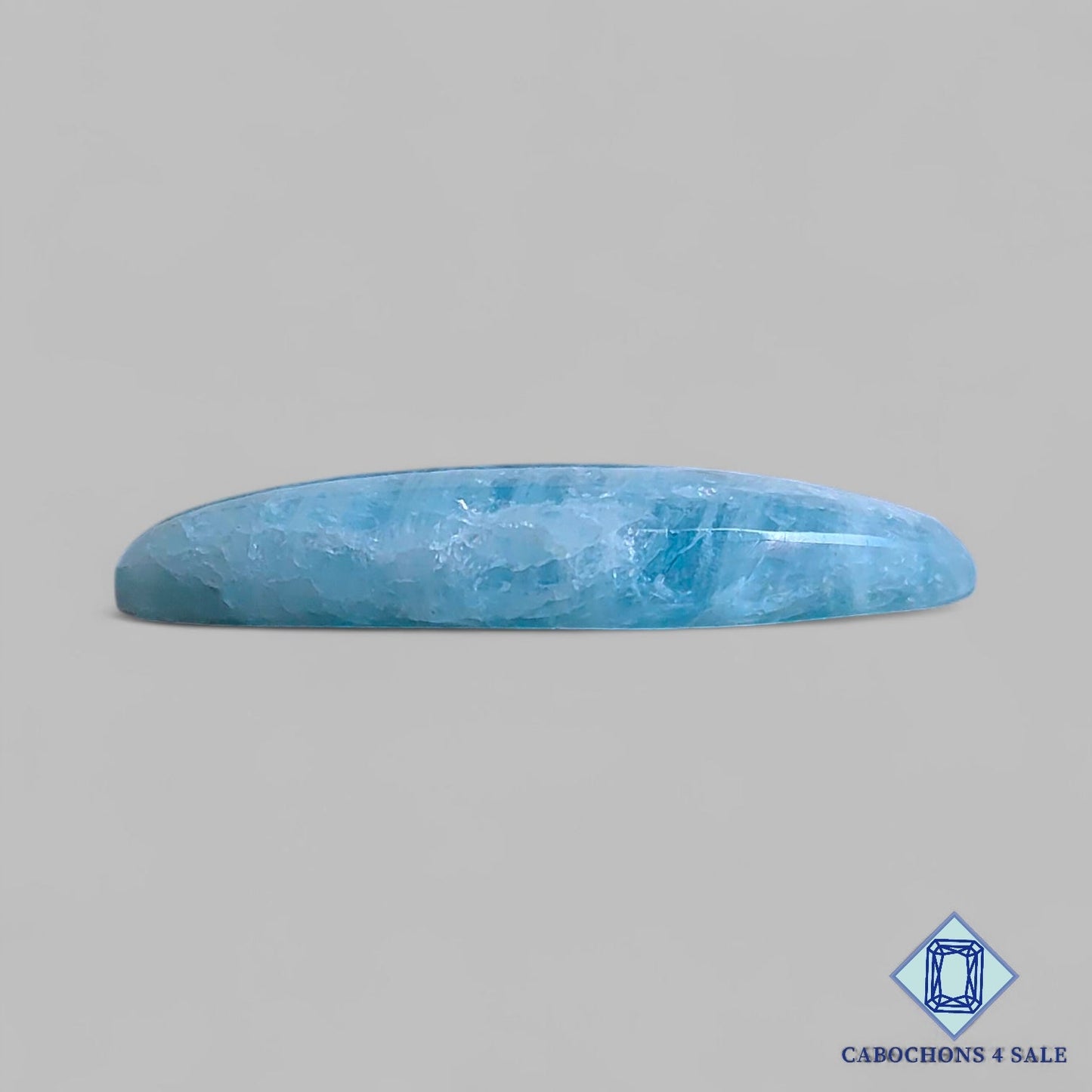 Natural Aquamarine Gemstone Oval Cabochons 37*13*6mm From Brazil available for sale