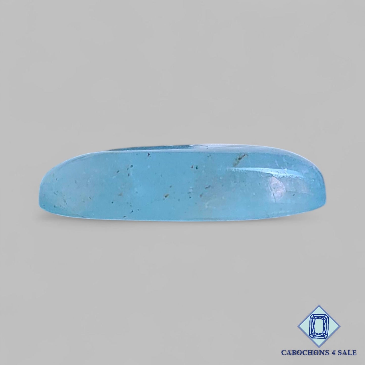 Natural Aquamarine Gemstone Oval Cabochons 27*12*6mm From Brazil available for sale