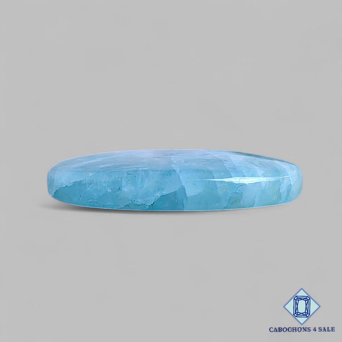 Cabujones ovalados de aguamarina natural de 34 x 25 x 6 mm, de Brasil, disponibles para la venta.