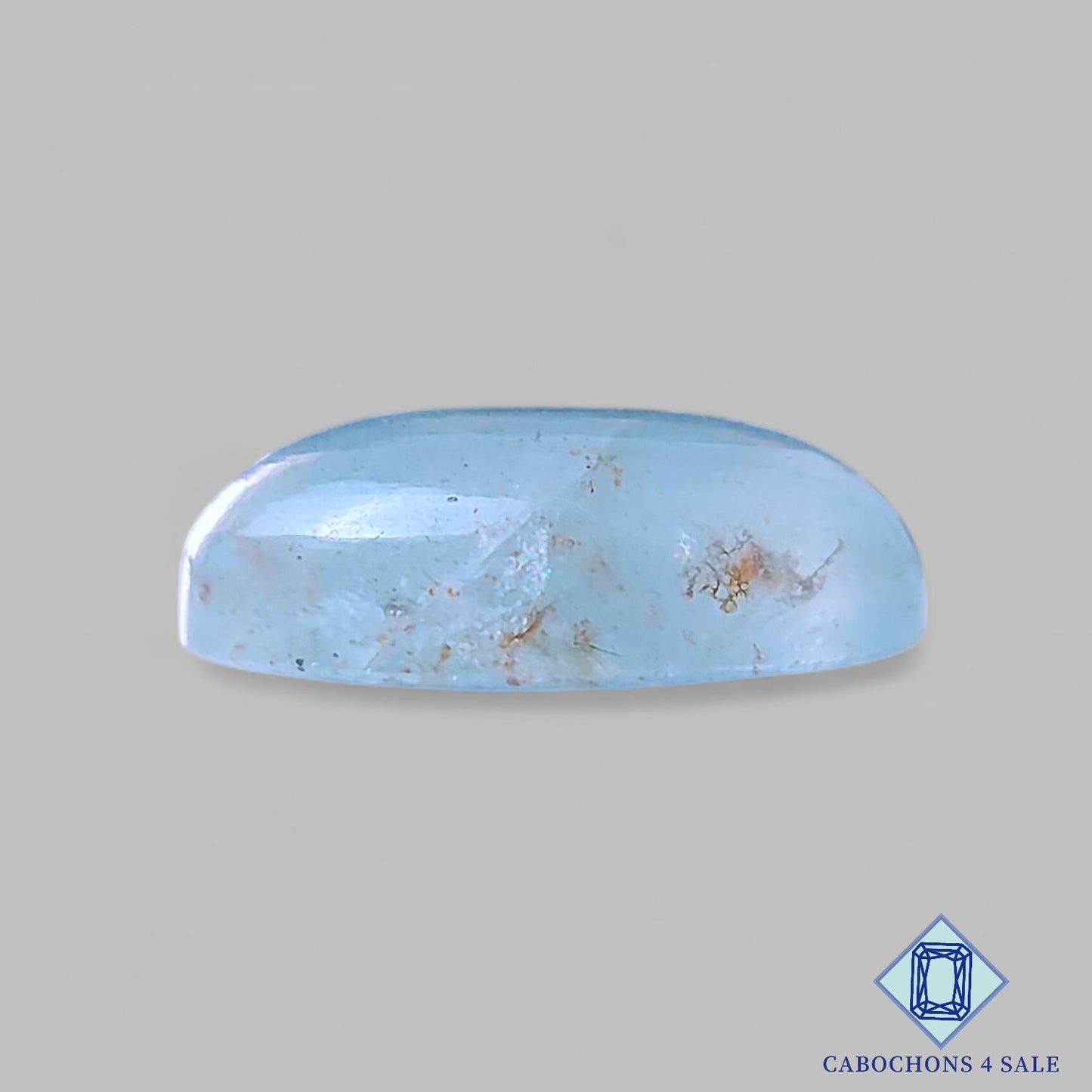 Cabujones ovalados de aguamarina natural de 22 x 14 x 7 mm, de Brasil, disponibles para la venta.