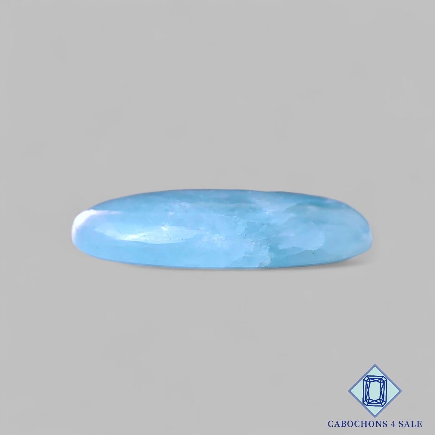 Natural Aquamarine Gemstone Oval Cabochons 40*28*7mm from Brazil available for sale
