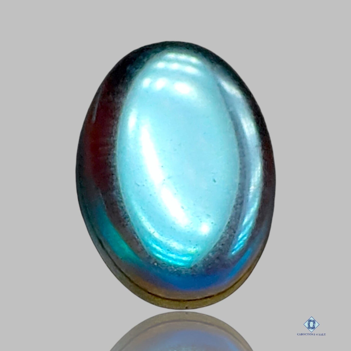 Cabujones ovalados de vidrio Aura