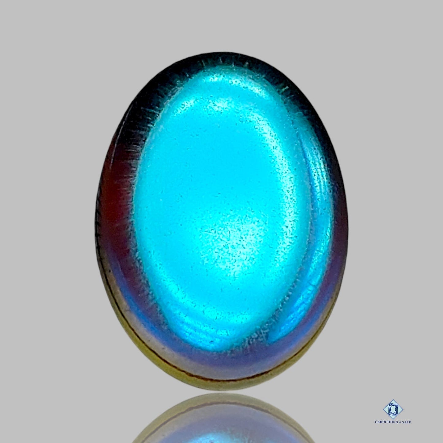 Cabujones ovalados de vidrio Aura