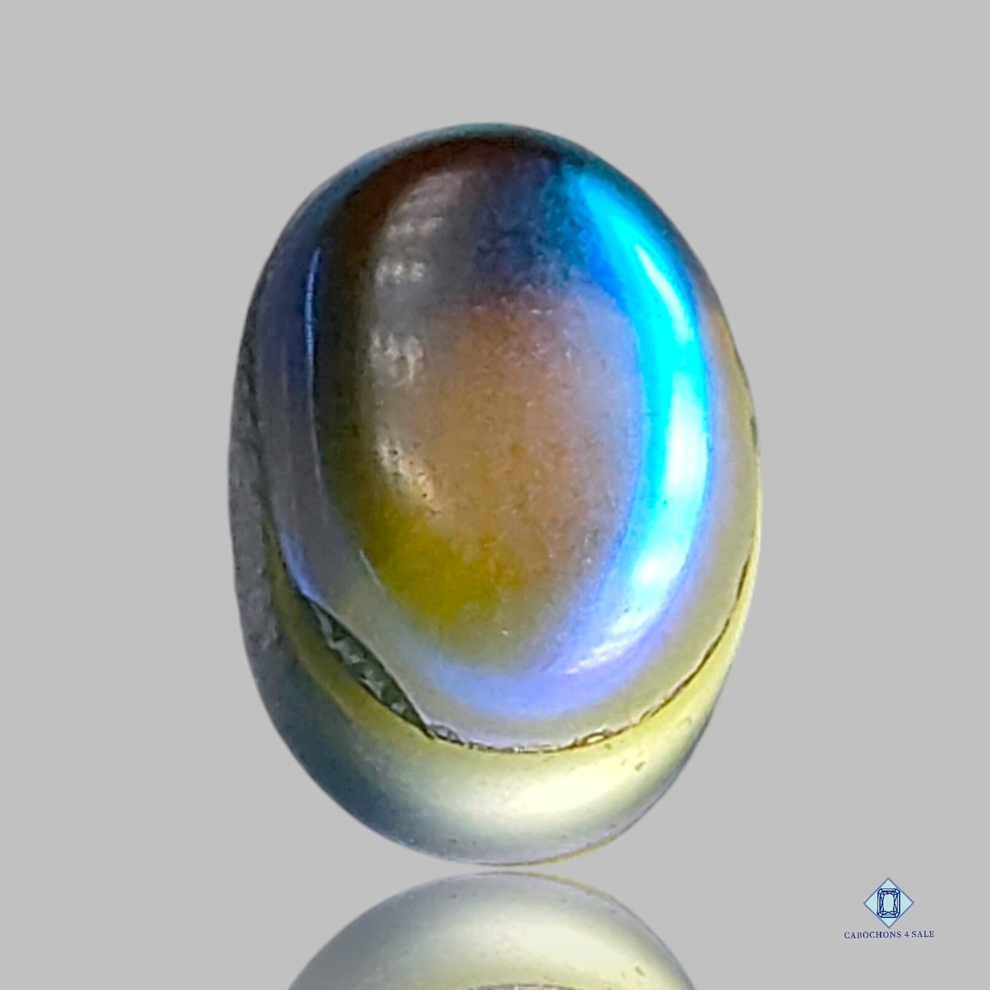 Cabujones ovalados de vidrio Aura