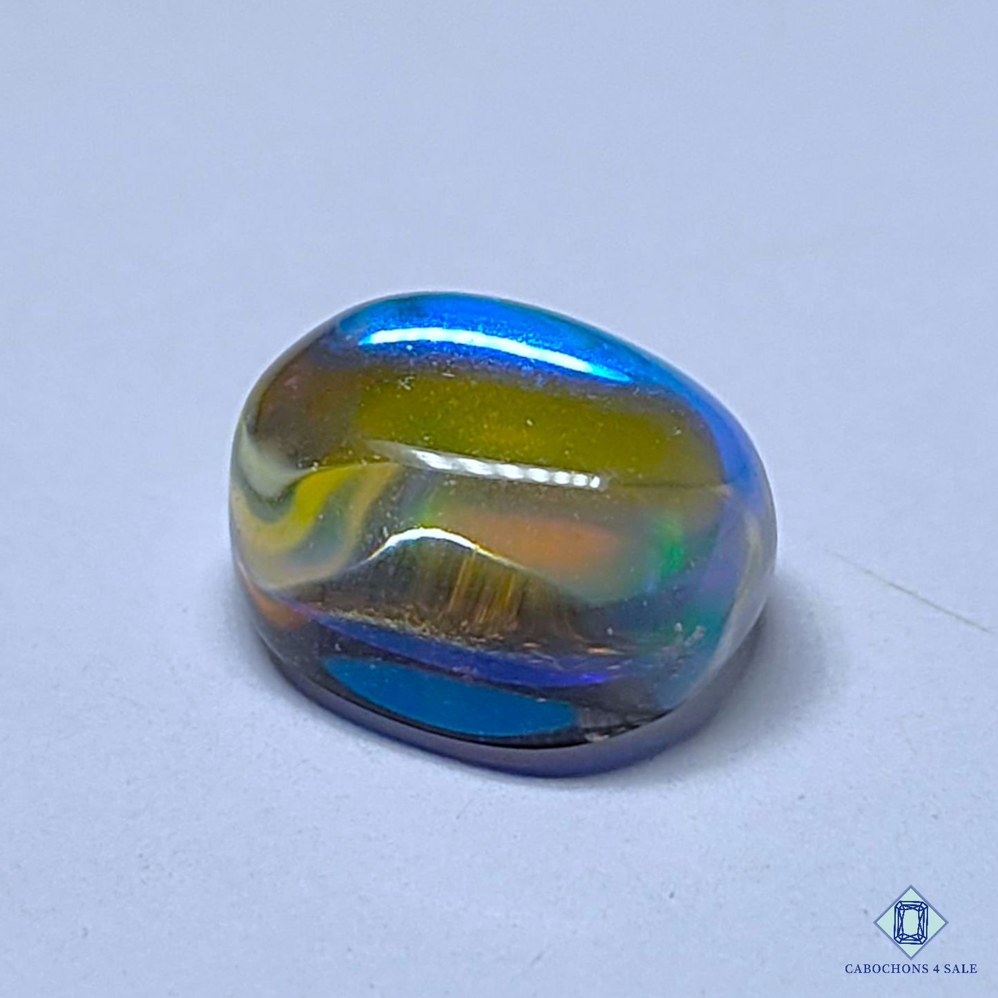 Aura Glass + Crystal Quartz Doublet