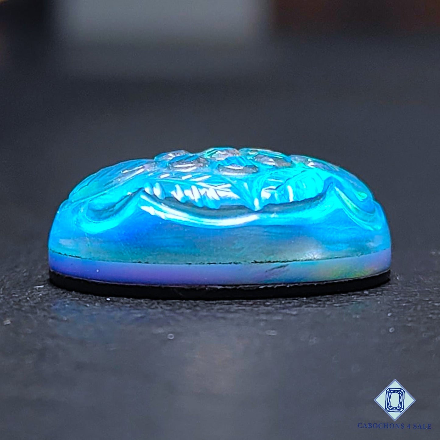 Aurora Opal + Crystal Quartz Doublet Gemstone Oval Carvings 21*16*8mm available for sale