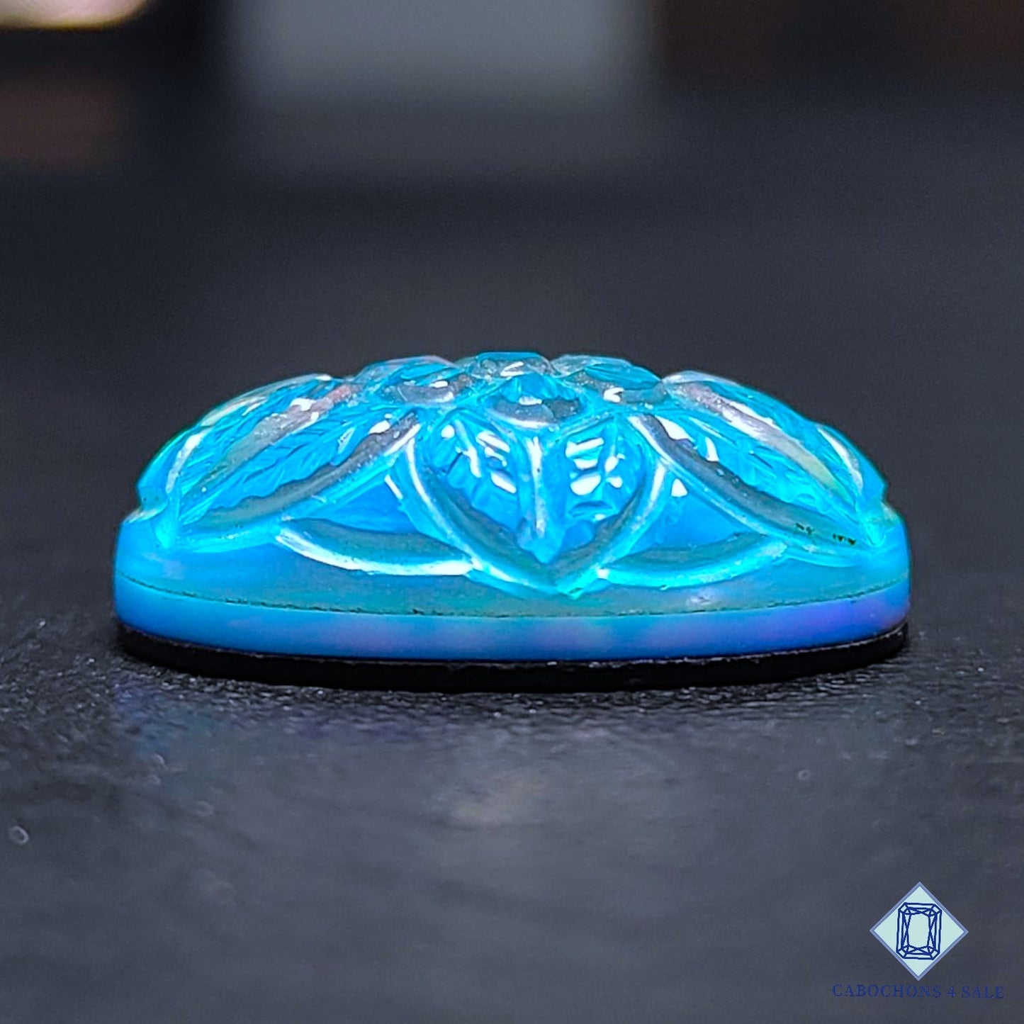 Aurora Opal + Crystal Quartz Doublet Gemstone Oval Carvings 22*17*8mm available for sale