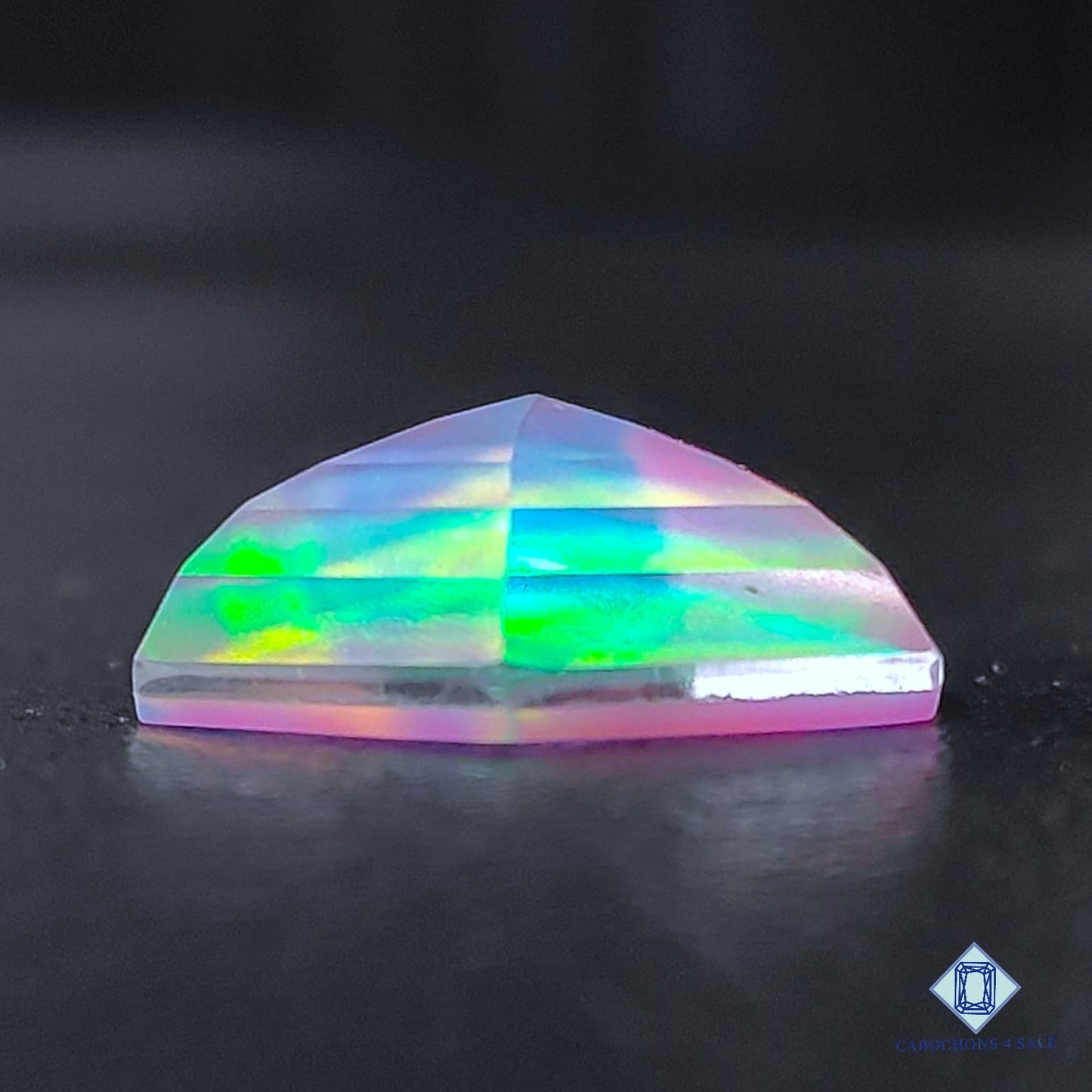Aurora Opal + Crystal Quartz Doublet Gemstone Fancy Doublets 24*21*8mm available for sale