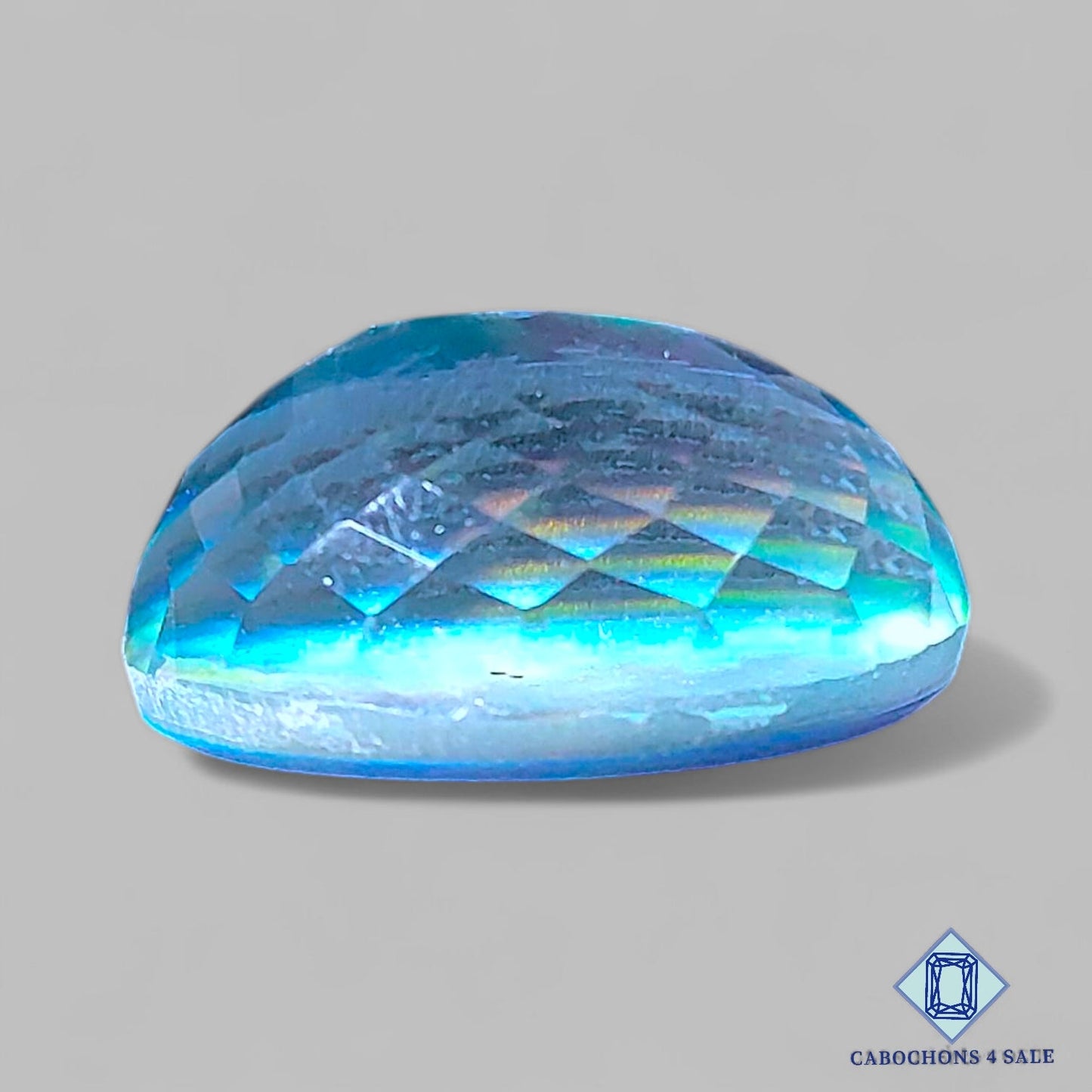 Piedras preciosas dobles de ópalo Aurora + cuarzo cristal, ovaladas, 24 x 19 x 11 mm, disponibles para la venta.