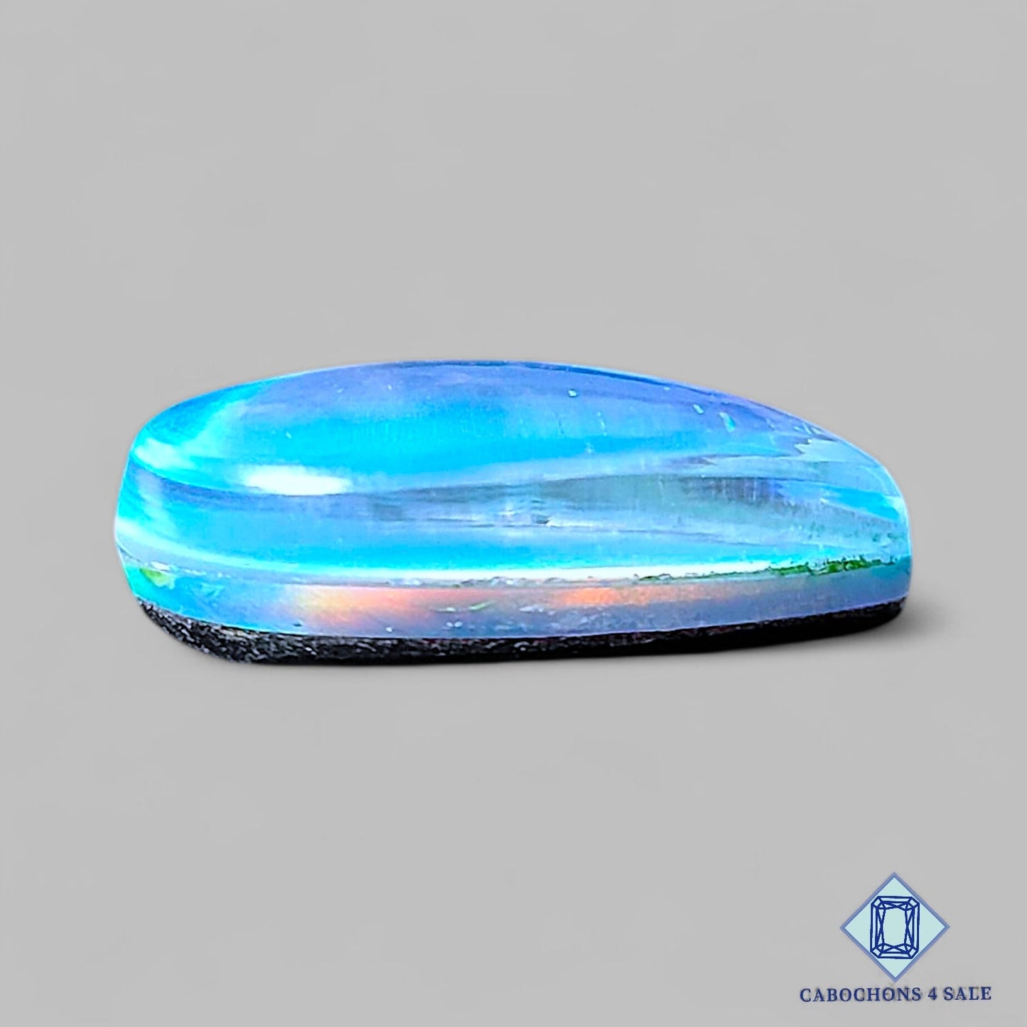 Aurora Opal + Crystal Quartz Doublet Gemstone Pear Doublets 22*16*7mm available for sale