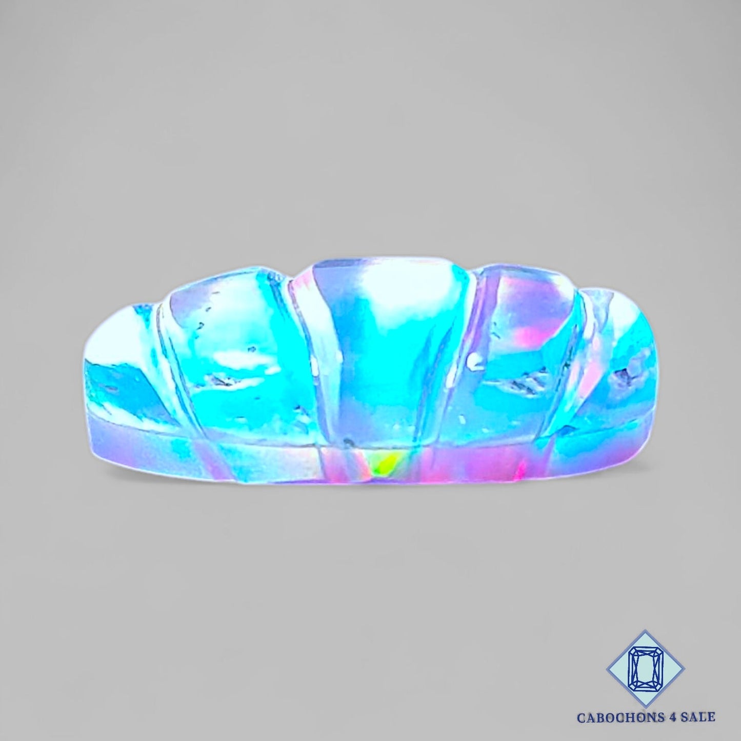 Aurora Opal + Crystal Quartz Doublet Gemstone Fancy Doublets 14*18*6mm available for sale