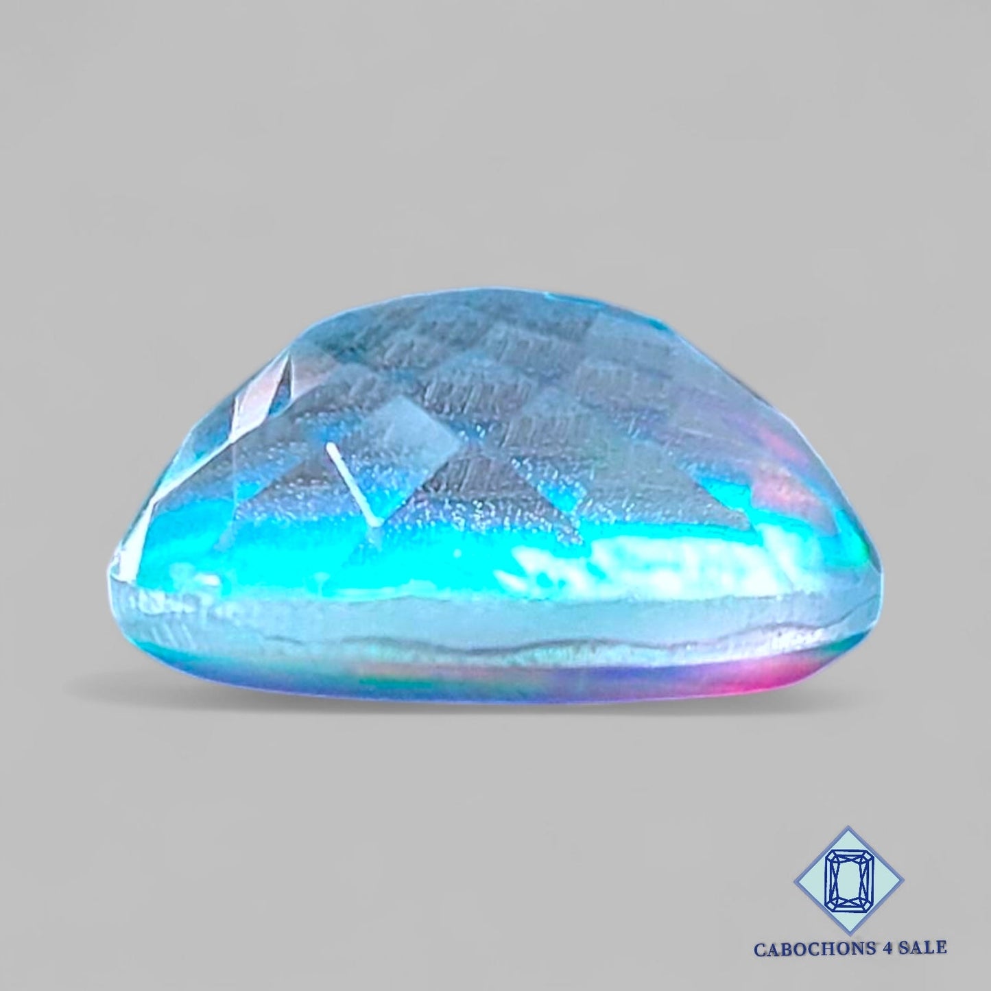 Aurora Opal + Crystal Quartz Doublet Gemstone Oval Doublets 18*14*9mm available for sale