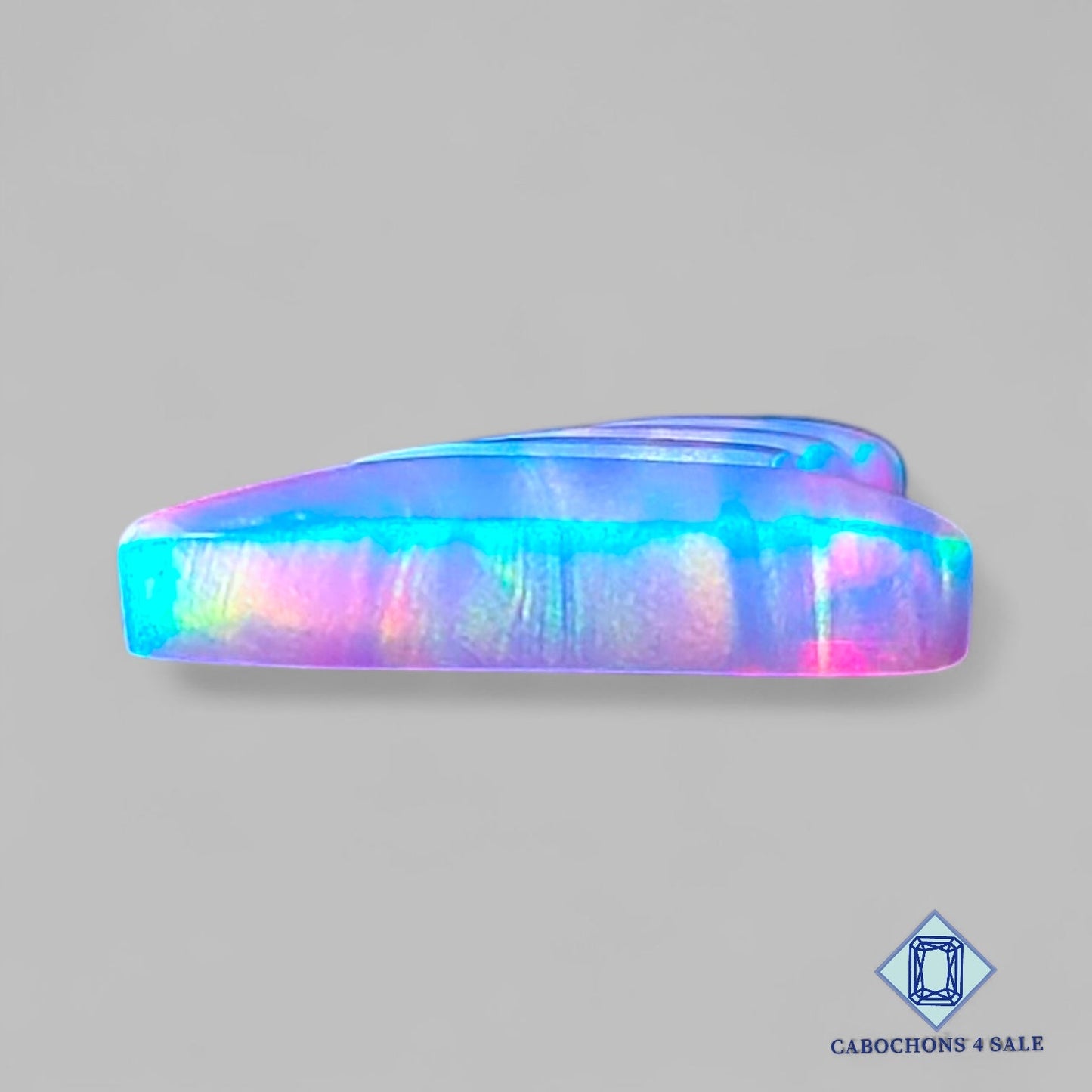 Aurora Opal + Crystal Quartz Doublet Gemstone Fancy Doublets 13*16*3mm available for sale