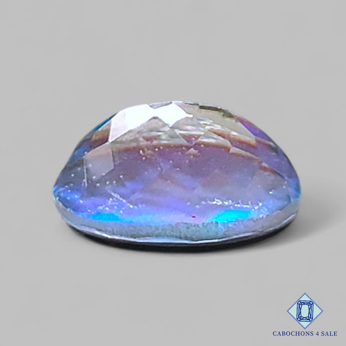Aurora Opal + Crystal Quartz Doublet Gemstone Oval Doublets 16*13*8mm available for sale