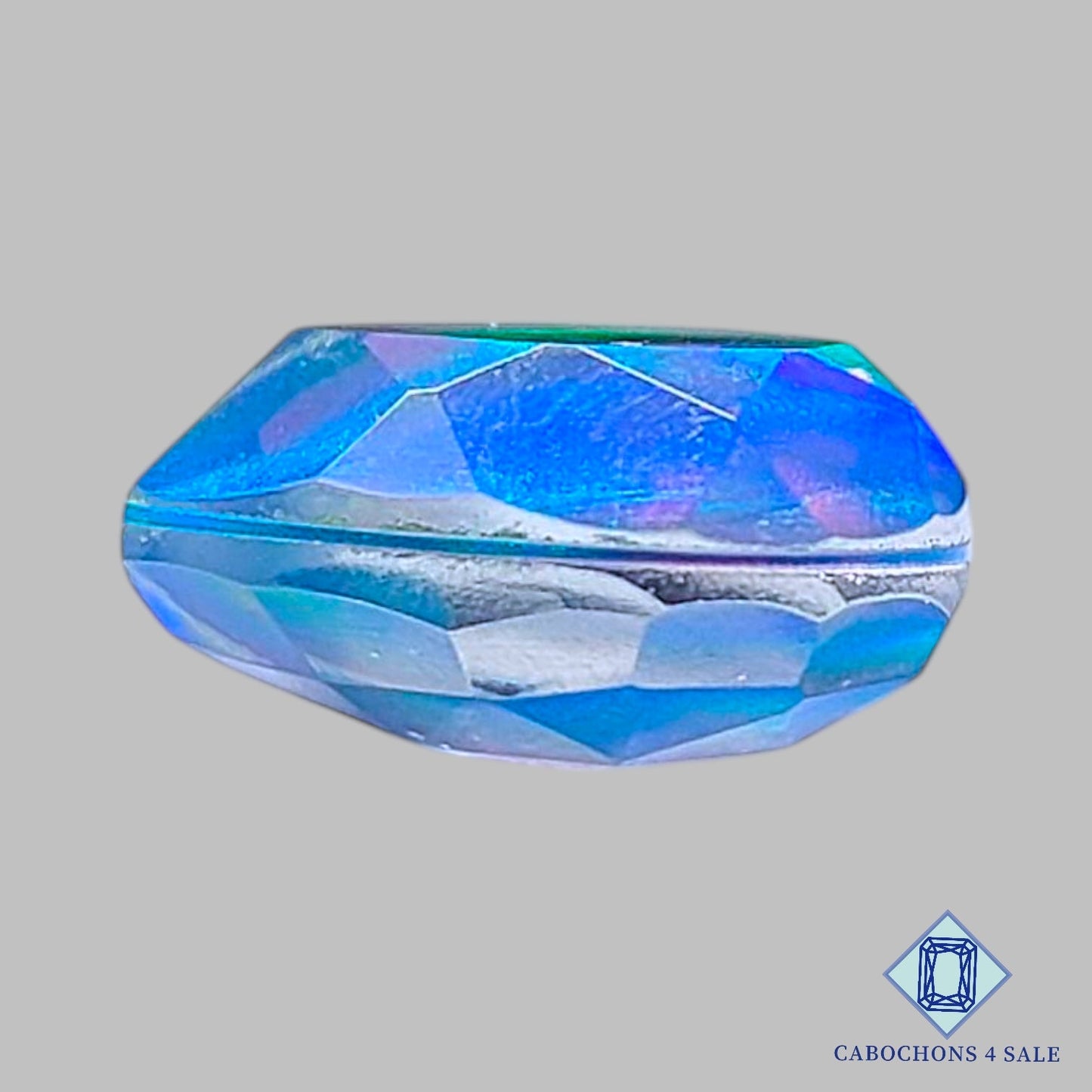 Aurora Opal + Crystal Quartz Doublet Gemstone Pear Doublets 13*13*7mm available for sale