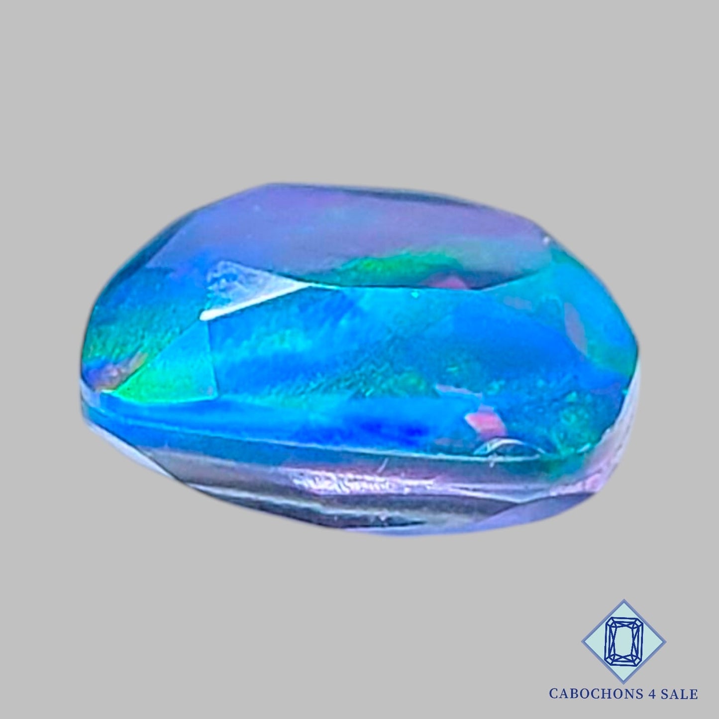 Aurora Opal + Crystal Quartz Doublet Gemstone Fancy Doublets 12*12*7mm available for sale
