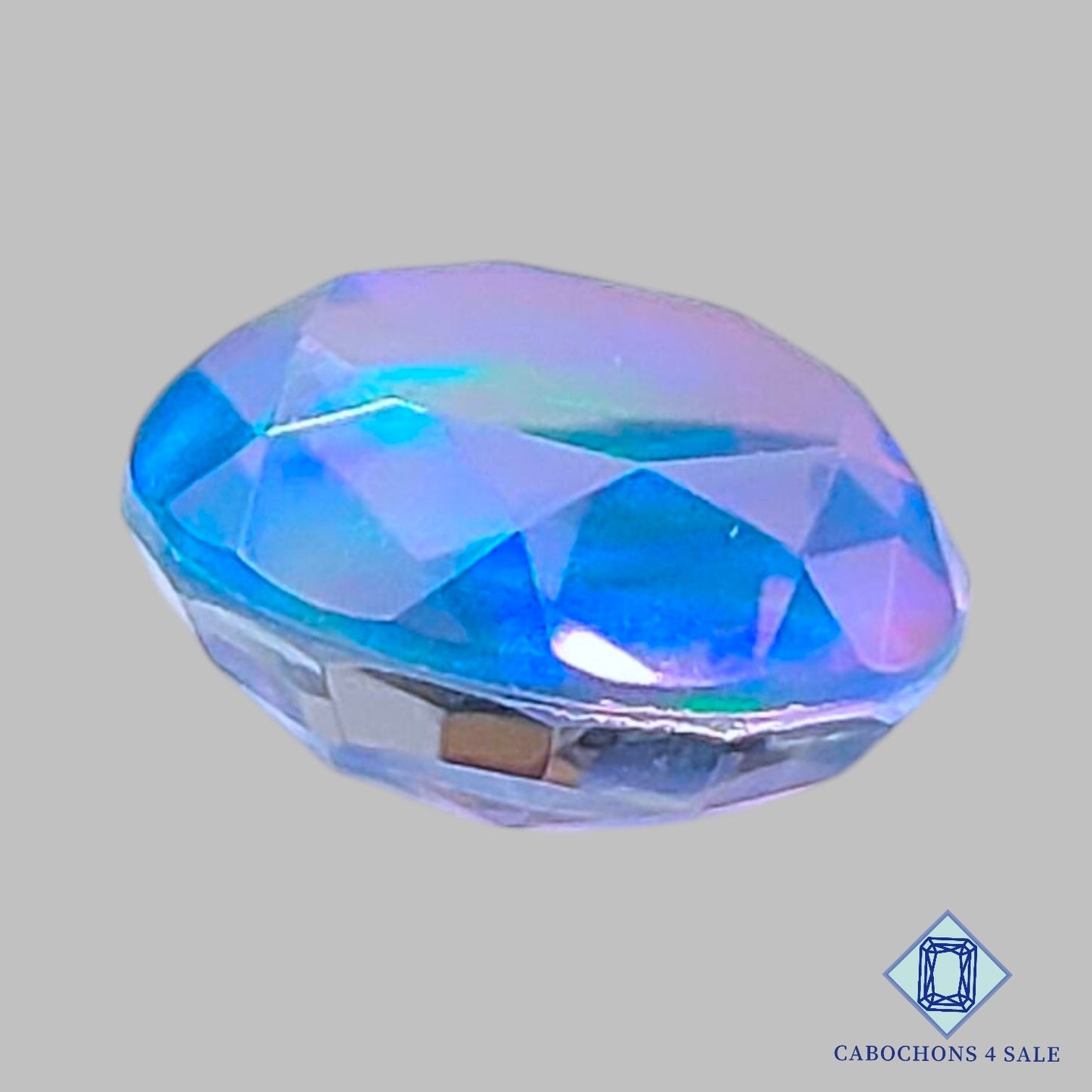 Dobletes de piedras preciosas redondas de ópalo Aurora + cuarzo cristal, 13 x 7 mm, disponibles para la venta
