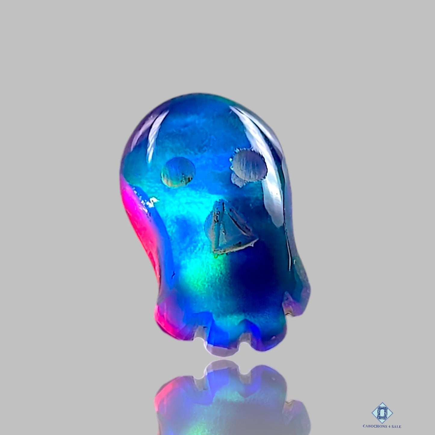 Aurora Opal+ Crystal Quartz Doublets Halloween Carvings