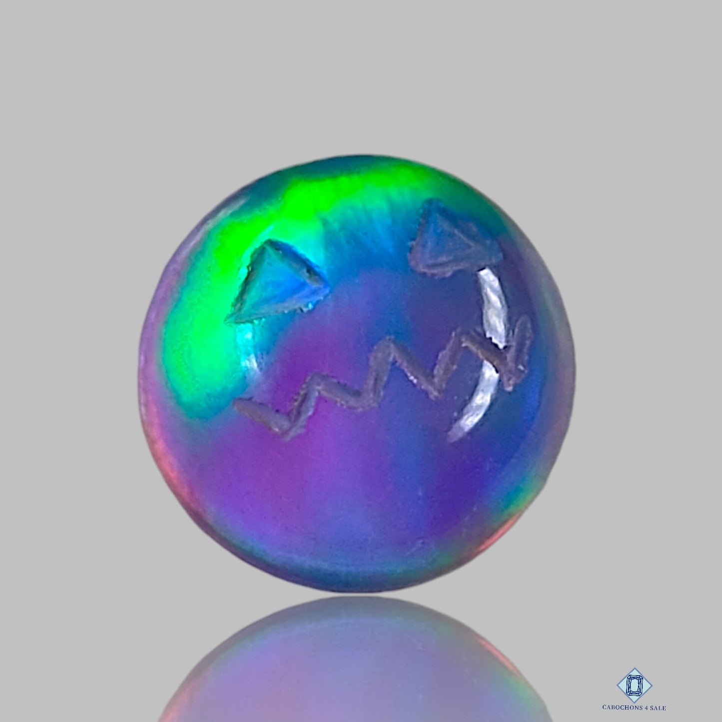 Aurora Opal+ Crystal Quartz Doublets Halloween Carvings