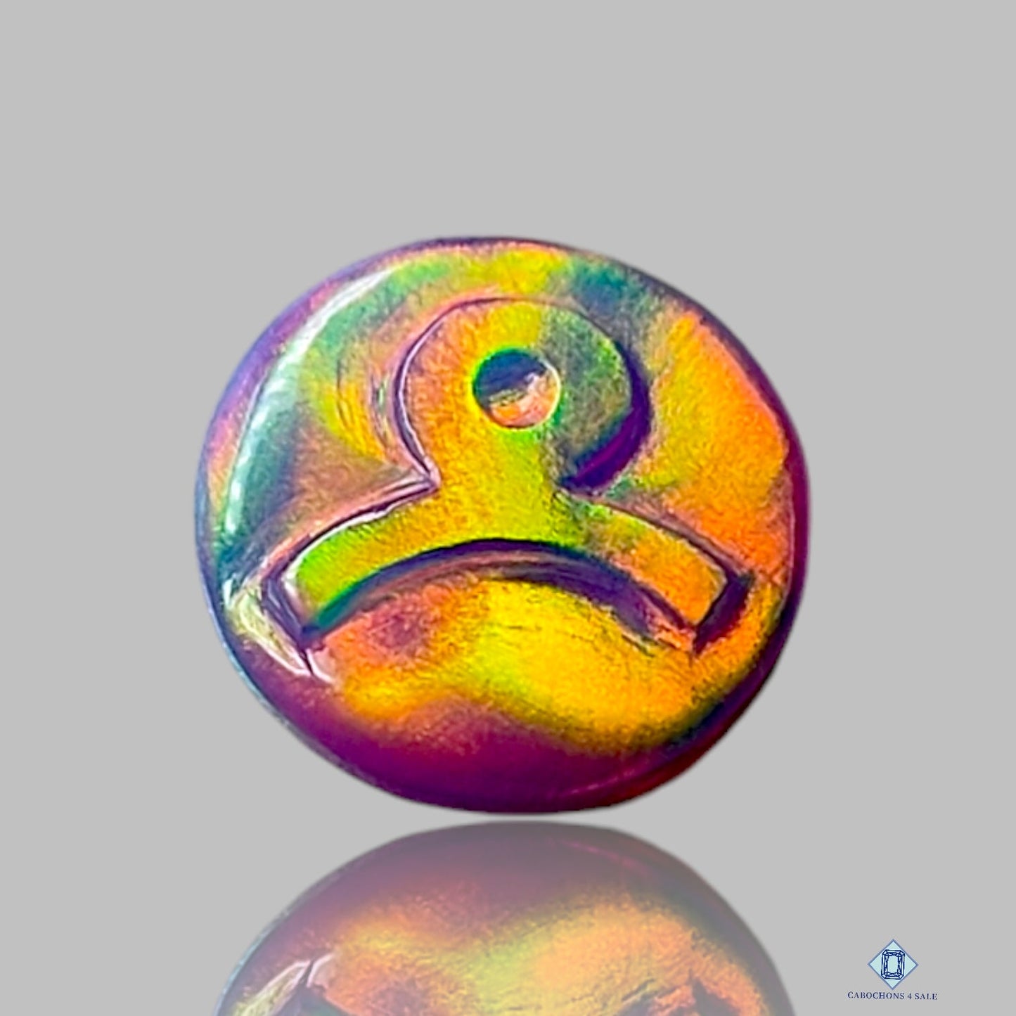 Aurora Opal Round Carvings