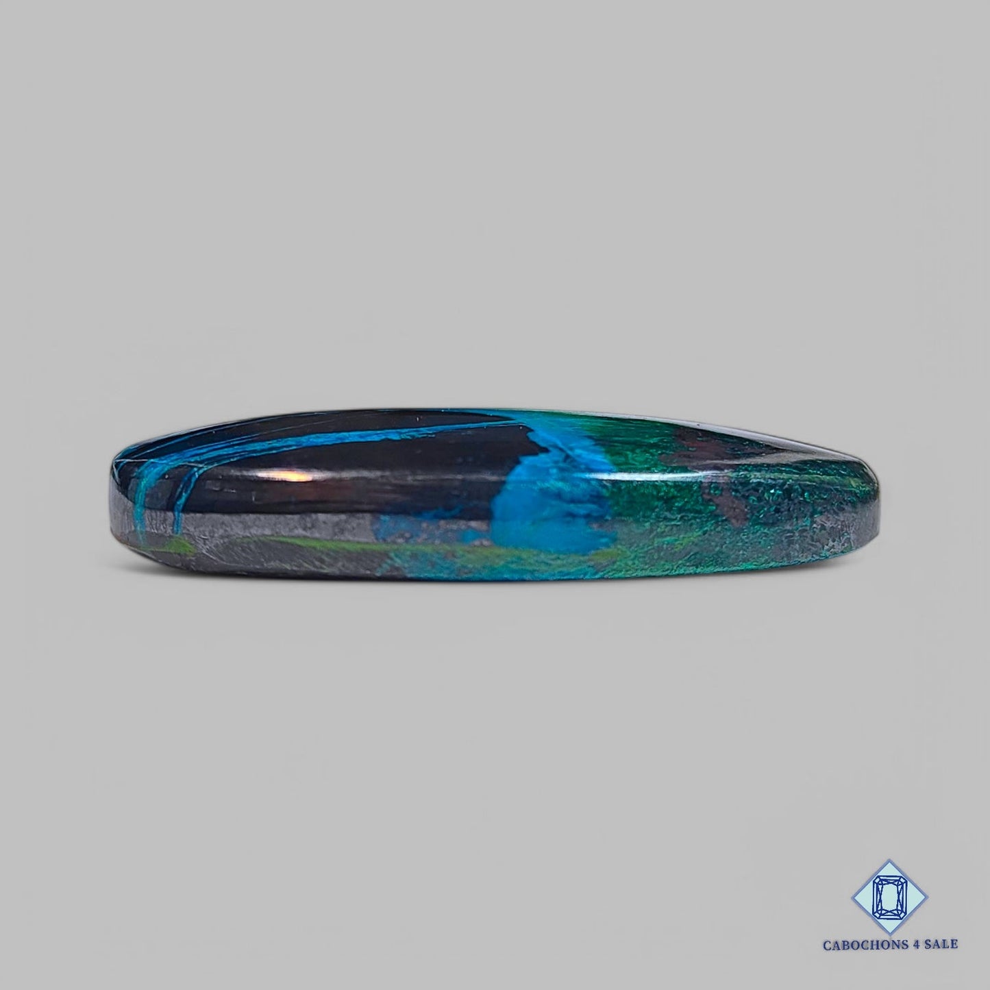 Natural Azurite Chrysocolla Gemstone Oval Cabochons 41*25*7mm from Brazil available for sale