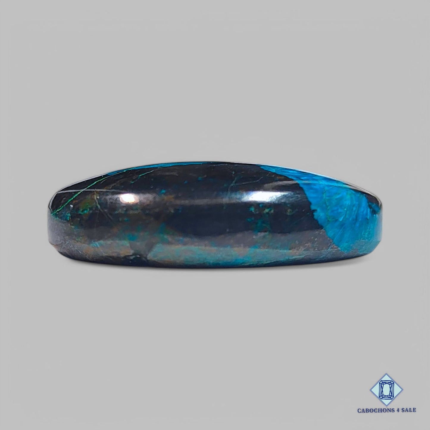 Natural Azurite Chrysocolla Gemstone Oval Cabochons 35*23*9mm from Brazil available for sale