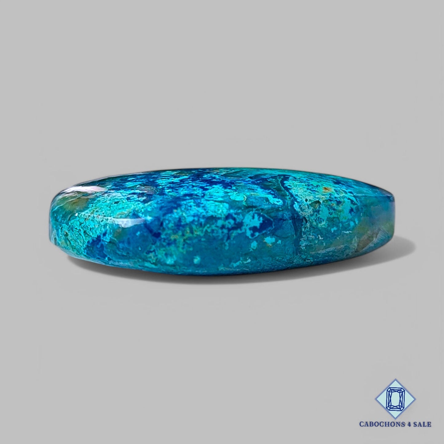 Cabujones de azurita crisocola natural en forma de pera, 31 x 25 x 7 mm, de Perú, disponibles para la venta.