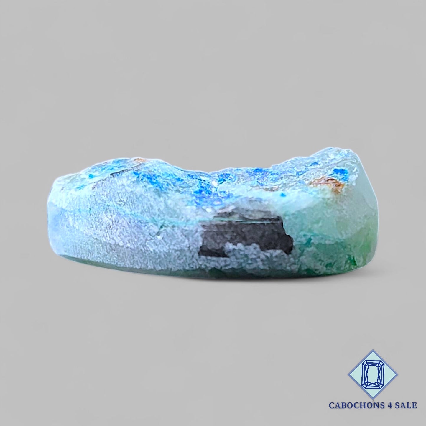 Natural Azurite Malachite Gemstone Pear Druzy 24*18*8mm from Democratic Republic of the Congo available for sale