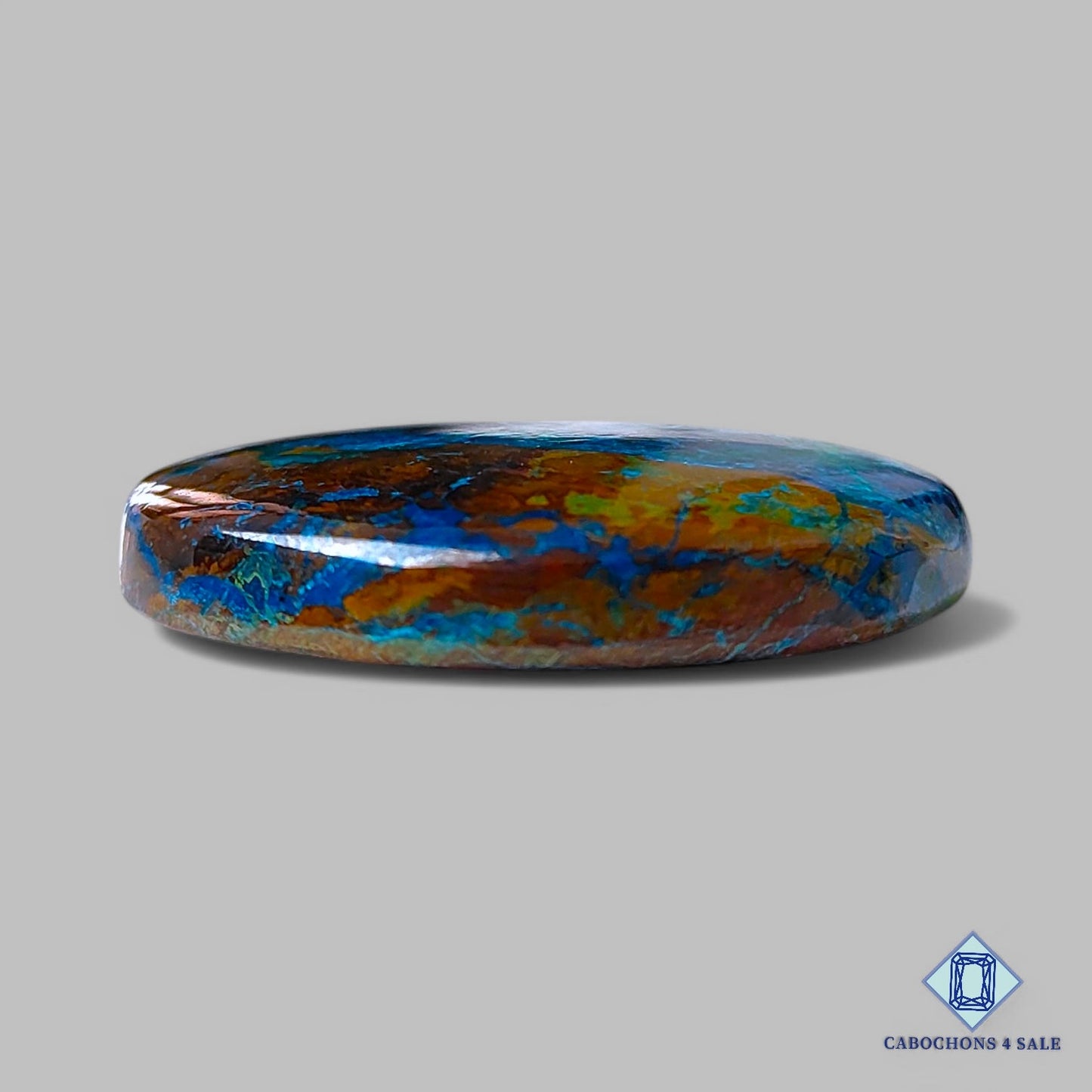 Natural Azurite Shattuckite Gemstone Round Cabochons 34*6mm from Namibia available for sale