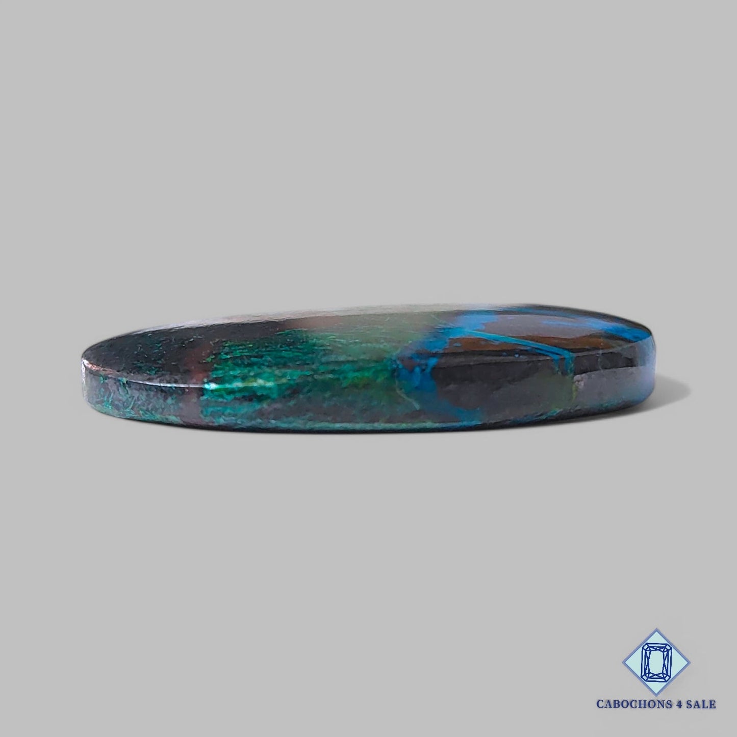 Natural Azurite With Dioptase Gemstone Oval Cabochons 34*24*5mm from Namibia available for sale
