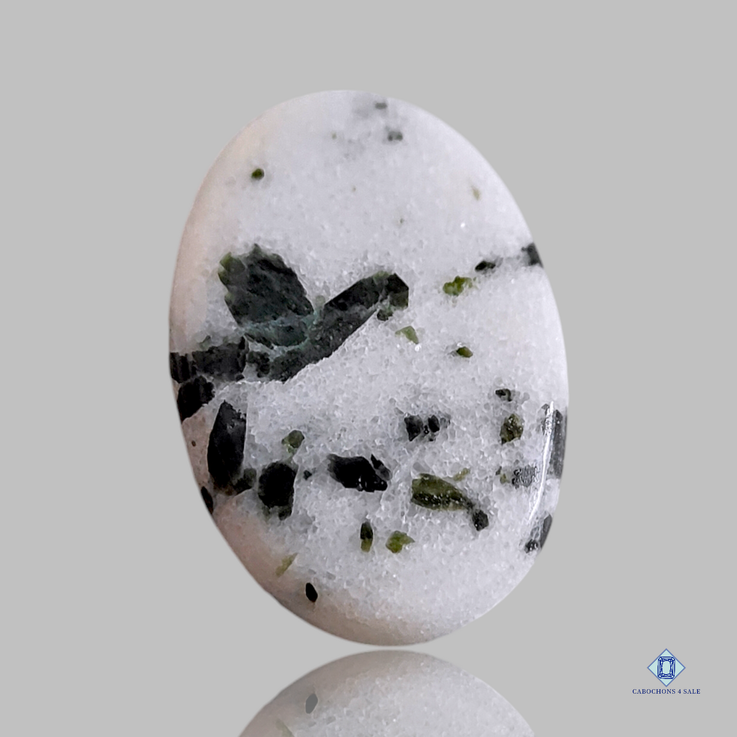 Schwarzer Punkt Achat-Oval-Cabochons