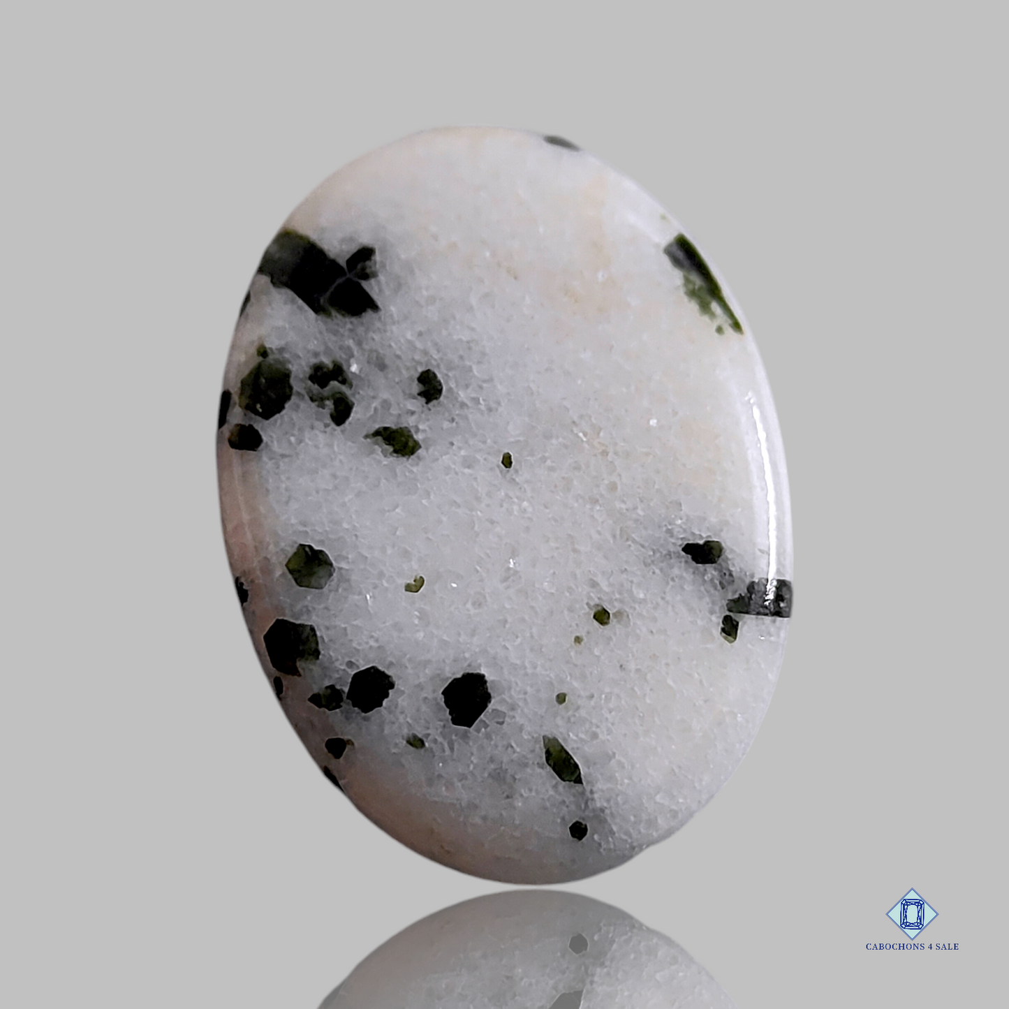 Black Dot Agate Oval Cabochons