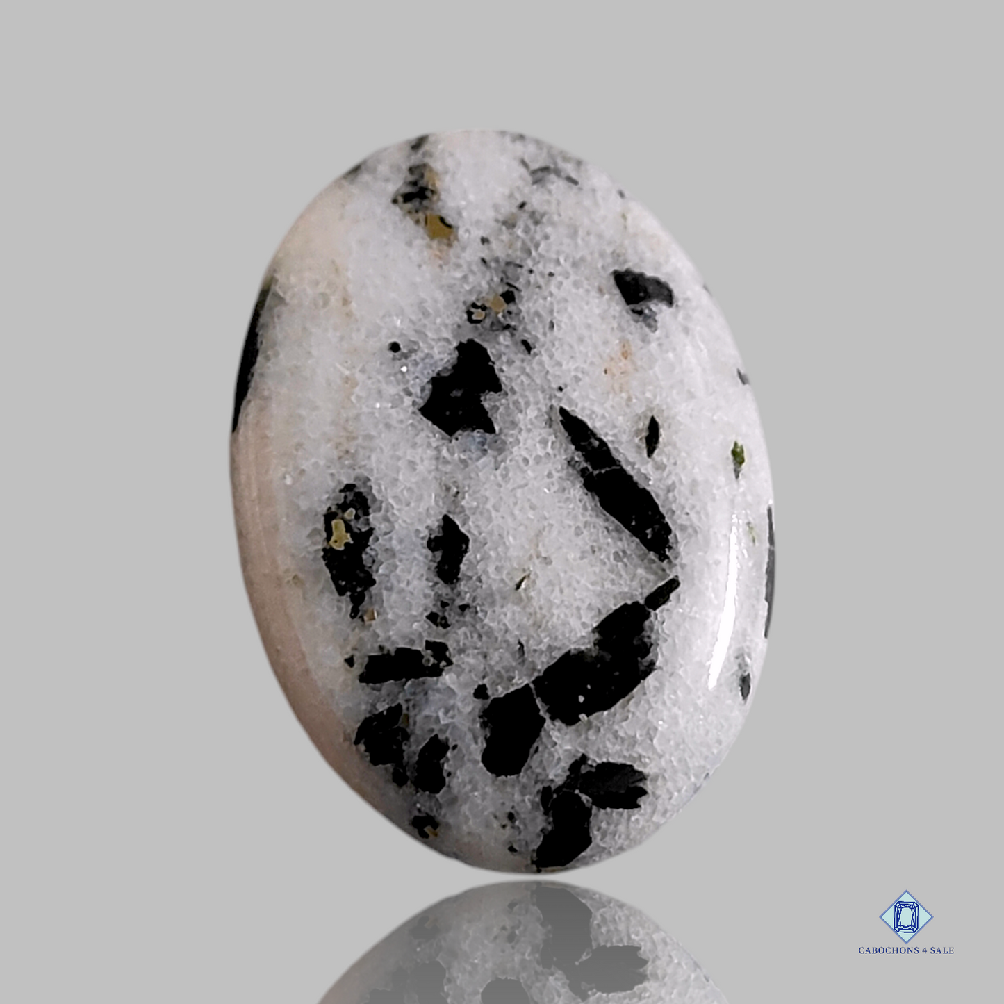 Black Dot Achat-Oval-Cabochons