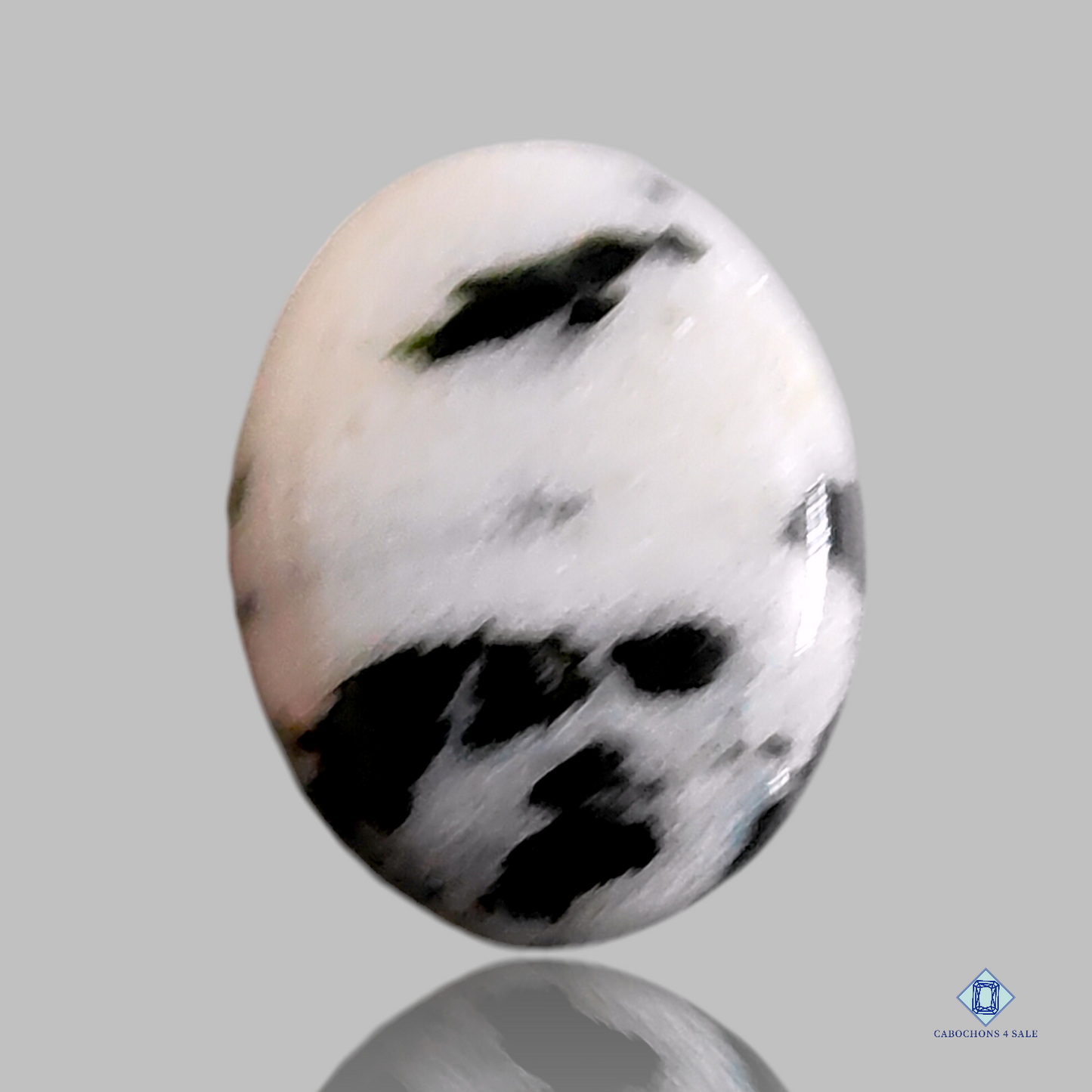 Black Dot Achat-Oval-Cabochons