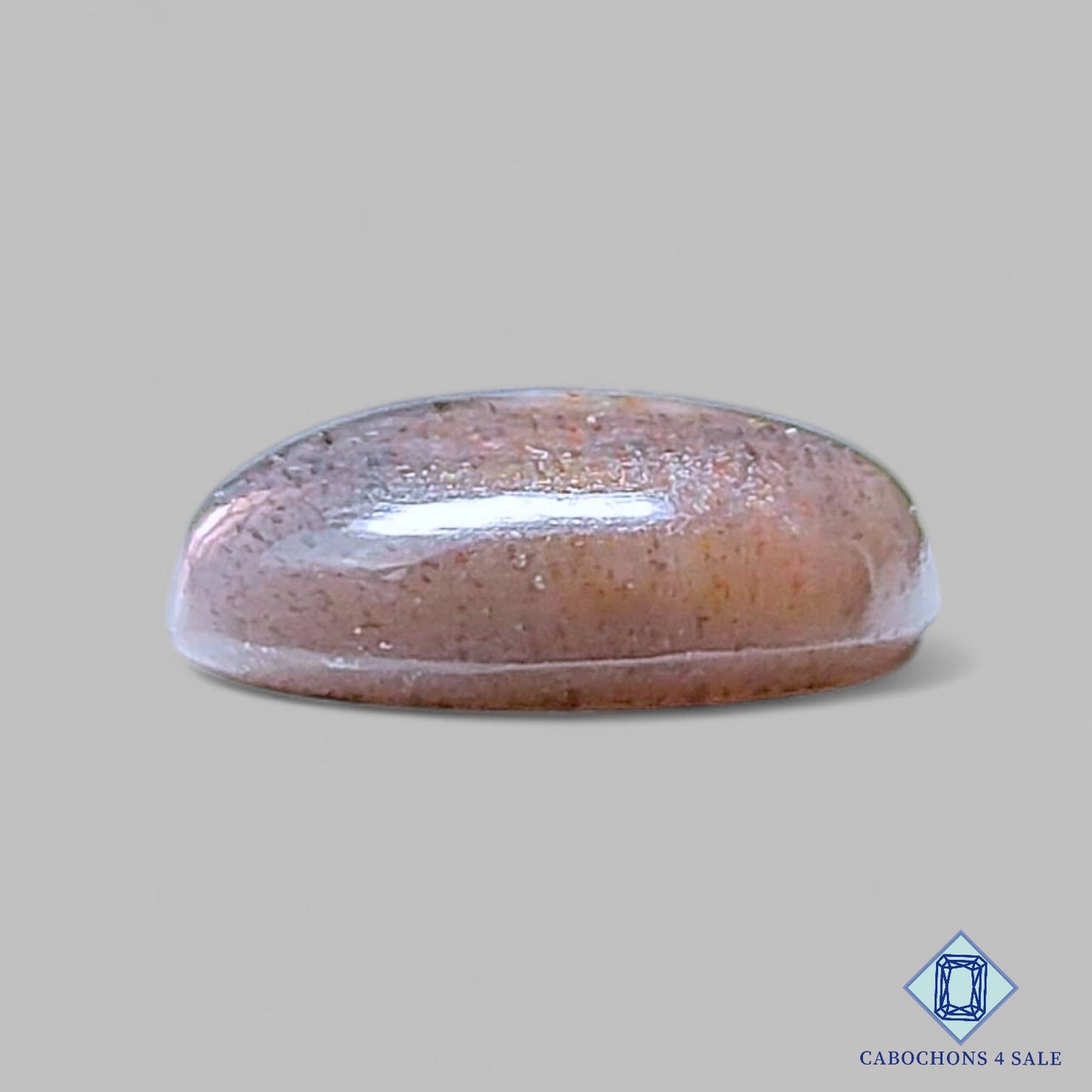 Cabujones redondos de piedra solar con enrejado arcoíris de lluvia de meteoritos negros